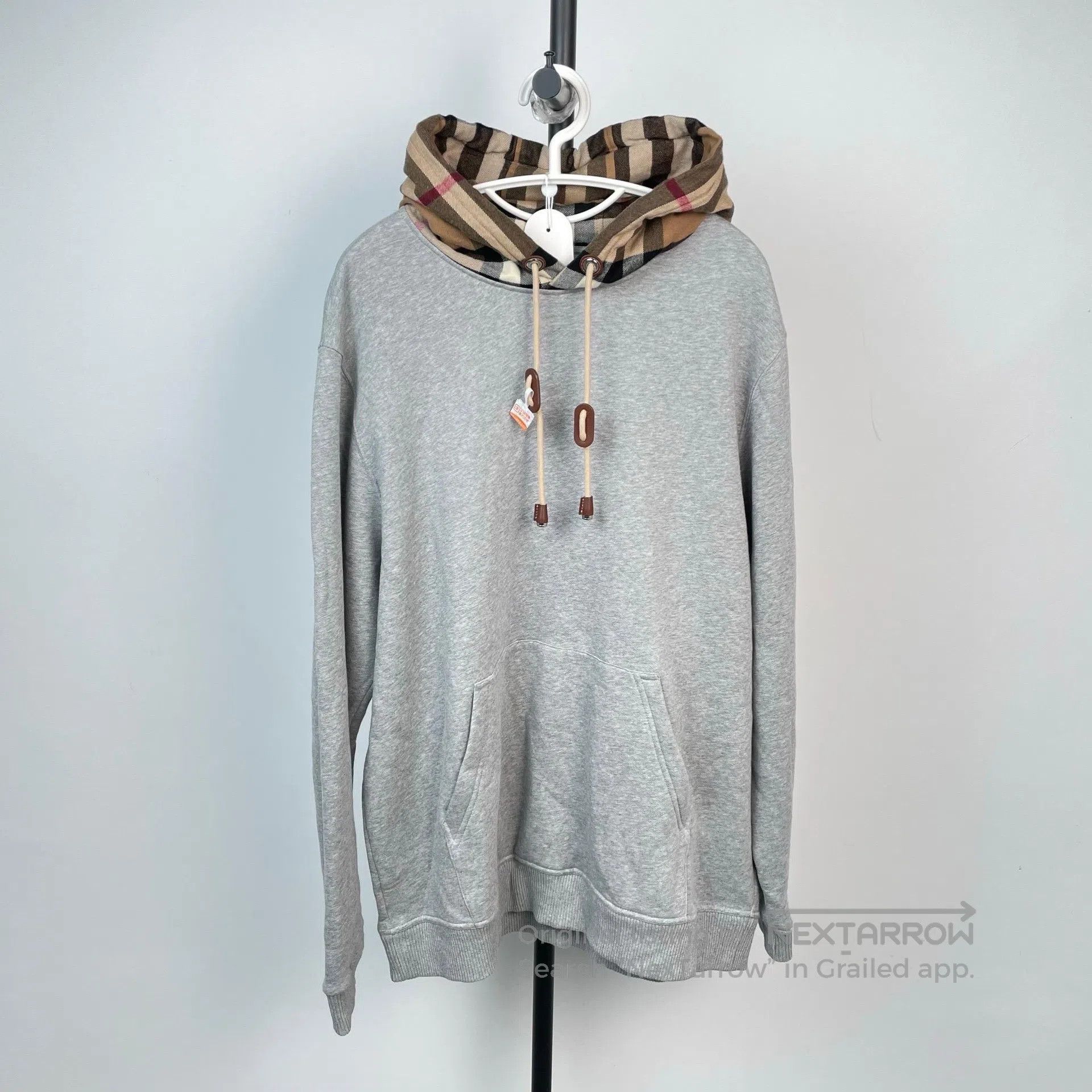Burberry Burberry Gray Hooded Long Sleeve Sweatshirt| Size US XL / EU 56 / 4 - 1 Thumbnail