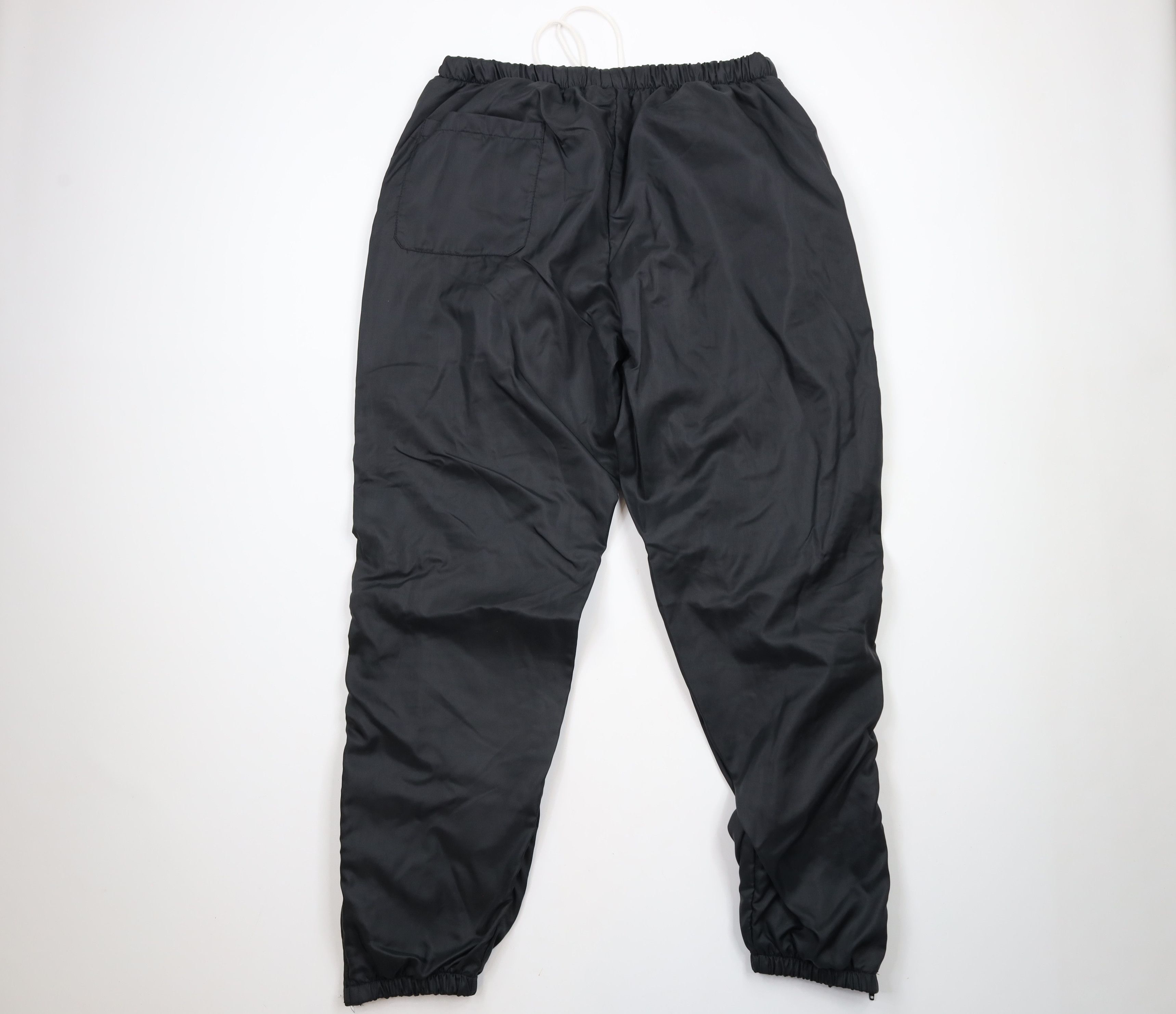 Vintage Vintage 70s Streetwear Lined Cuffed Joggers Pants Black USA Size US 40 / EU 56 - 8 Thumbnail