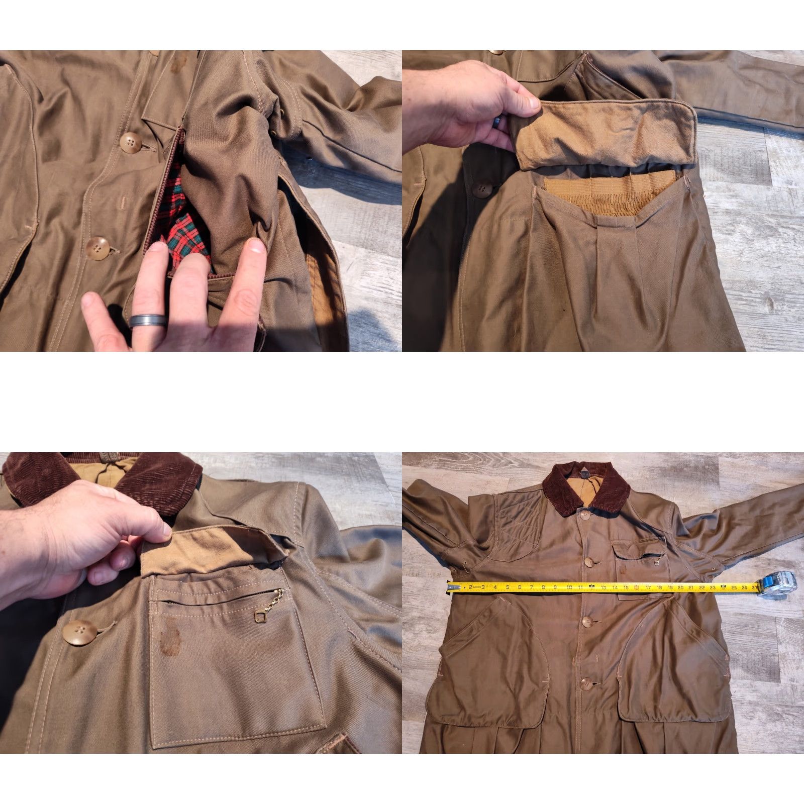 Vintage VINTAGE American Field Chore Jacket Workwear 1940s Brown Cotton M/L? Mens Size US M / EU 48-50 / 2 - 8 Thumbnail