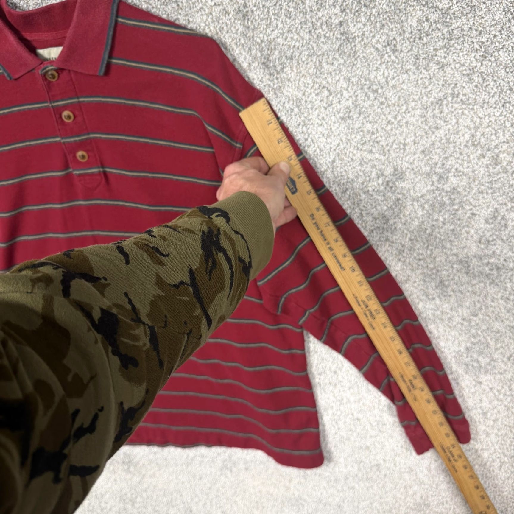 Cutter & Buck Cutter & Buck Polo Shirt Mens M Red Striped Long Sleeve Coastal Grandpacore Y2K Size US M / EU 48-50 / 2 - 3 Thumbnail