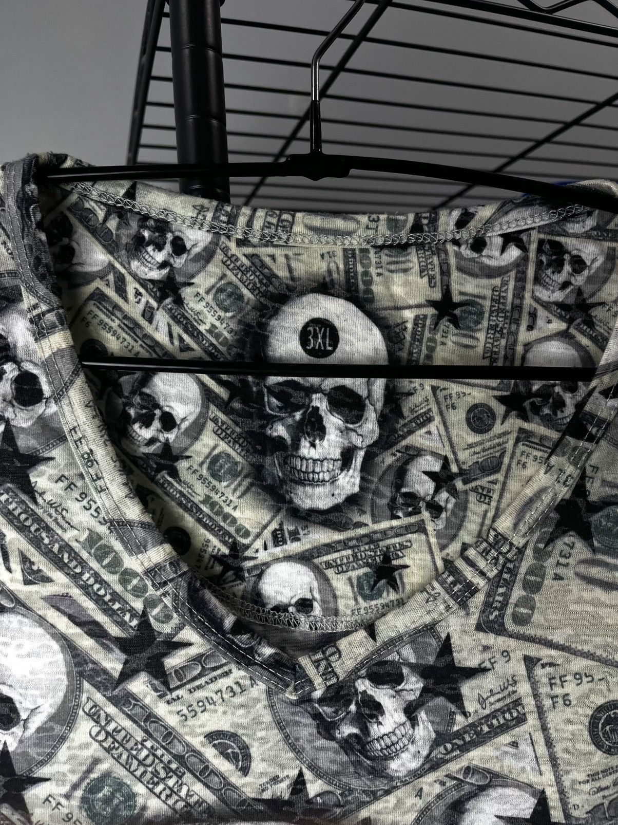 Philipp Plein Vintage Phillip Plein Full Money Skulls Print T Shirt Size US L / EU 52-54 / 3 - 3 Thumbnail
