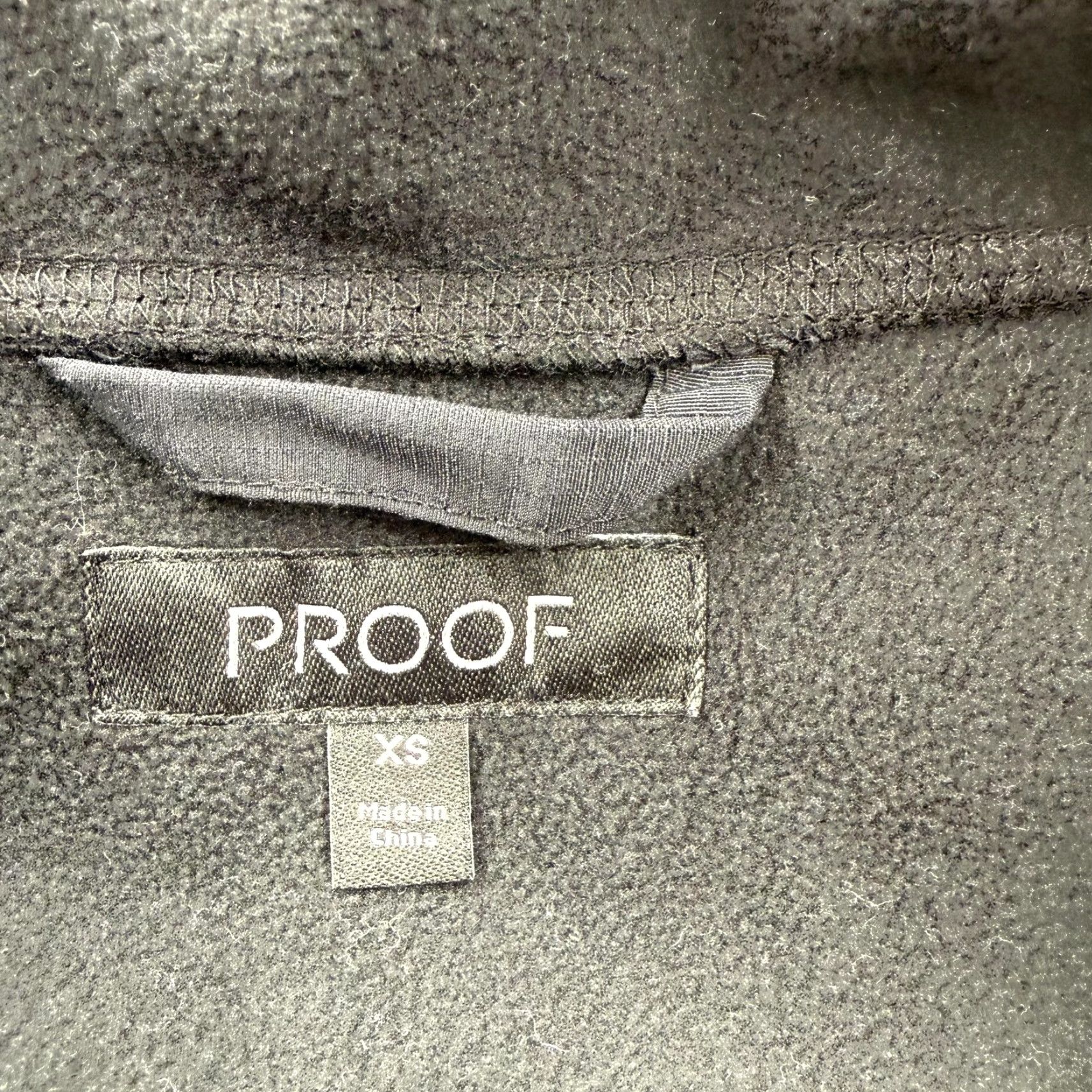 Vintage PROOF Jacket Mens XS Black Fleece Full Zip Stand Collar Pockets Casual Wear Size US XS / EU 42 / 0 - 3 Thumbnail