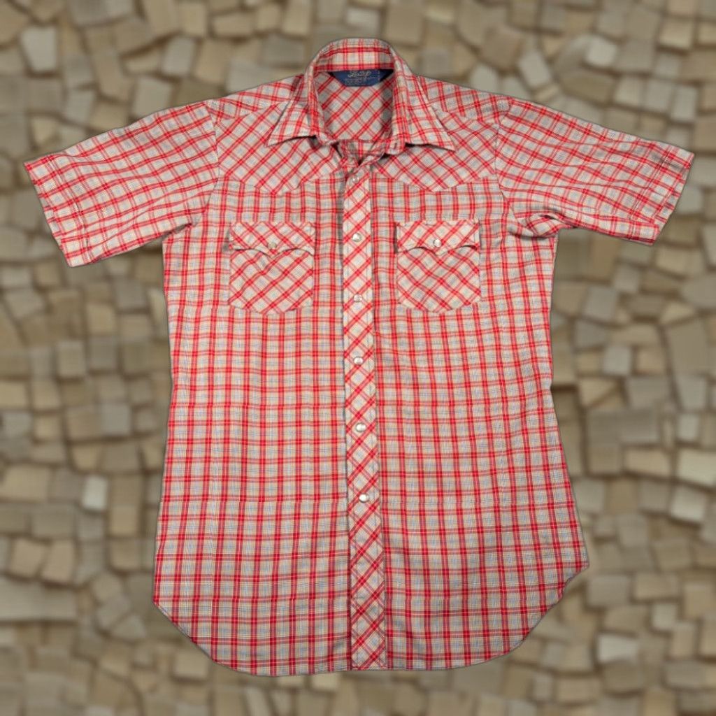 Ariat VINTAGE Lariat Western Shirt Mens M Red Plaid Snap Cowboy Rodeo 80s Shirt Size US M / EU 48-50 / 2 - 1 Thumbnail