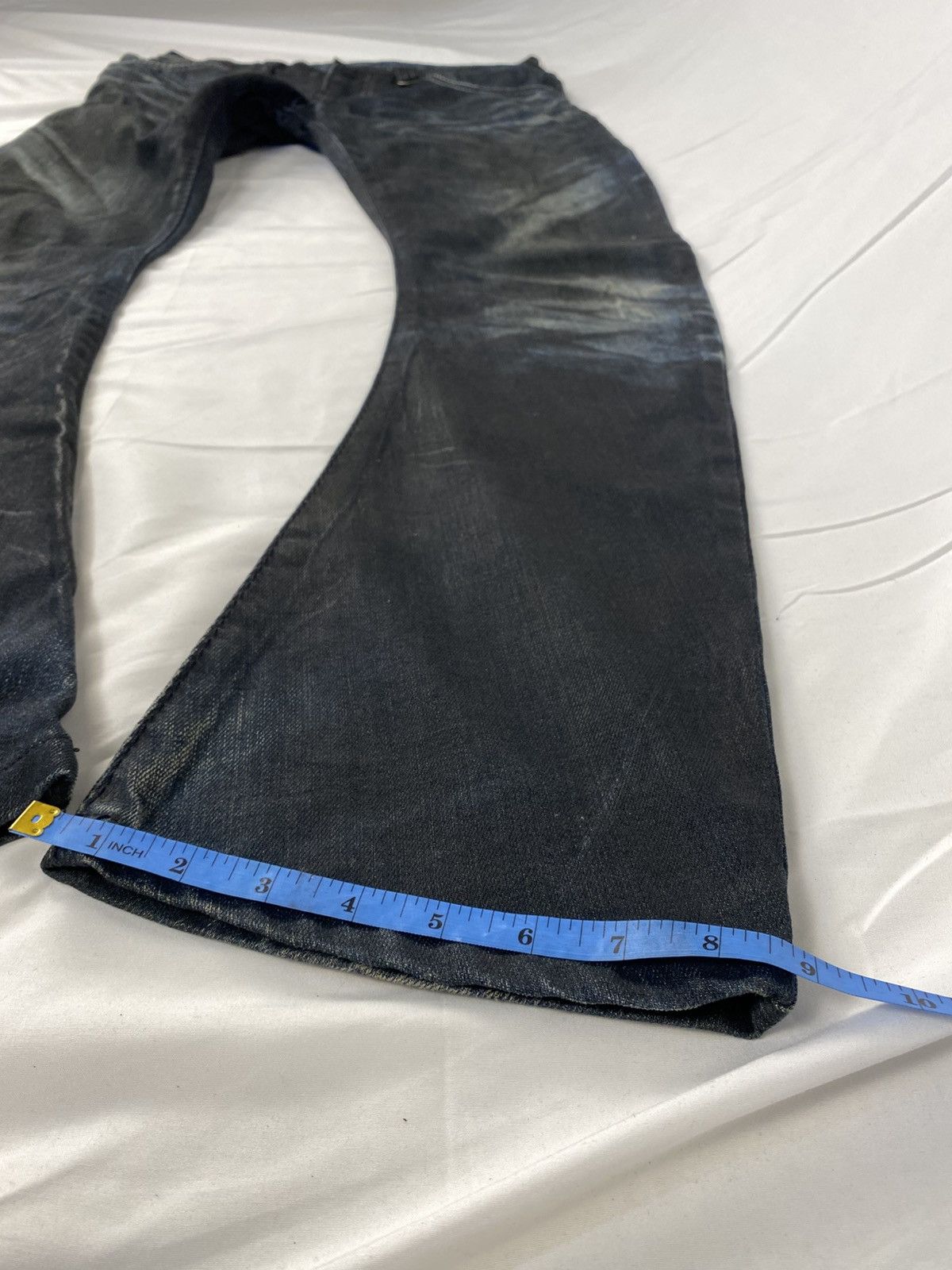 BUFFALO BOBS ✨ Archive Buffalo Bobs Curve Spiral Waxed Flared Punk Denim Size US 30 / EU 46 - 23 Thumbnail