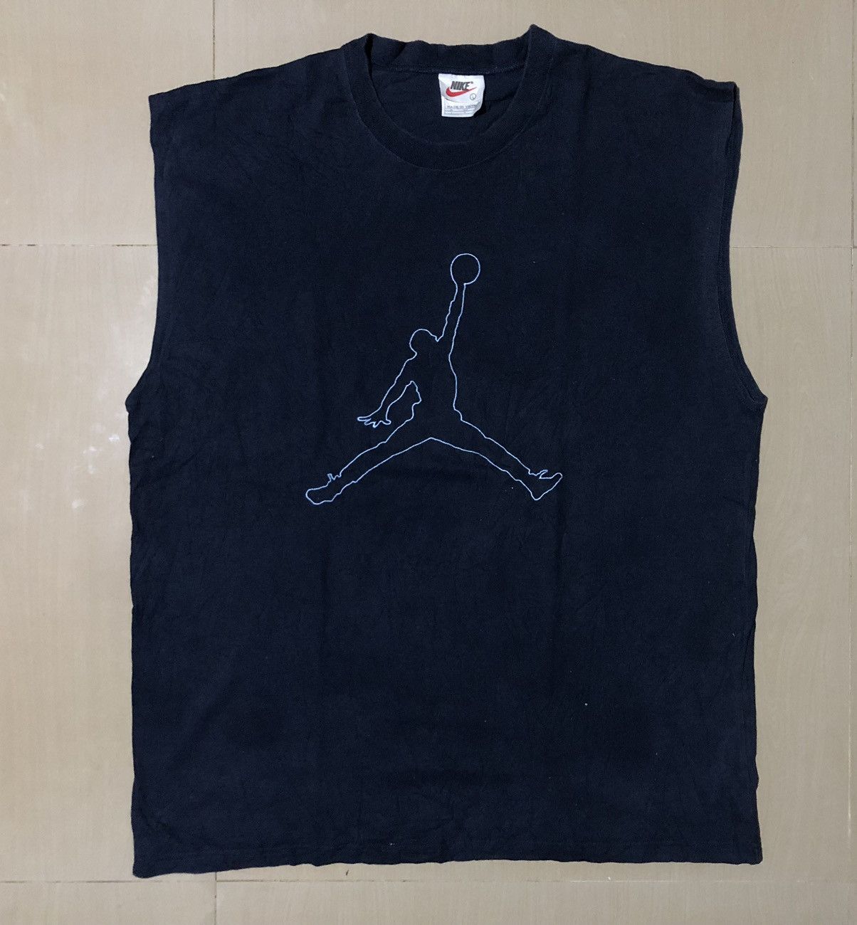 Vintage Vintage 90s Nike White Tag Air Jordan Jumpman Basketball Size US L / EU 52-54 / 3 - 1 Thumbnail