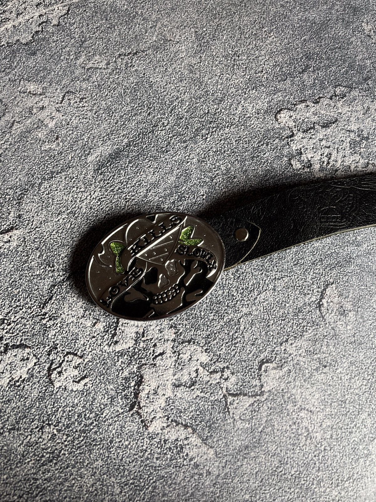 Ed Hardy × Hysteric Glamour Vintage Ed Hardy Leather Belt Y2K Size ONE SIZE - 3 Thumbnail