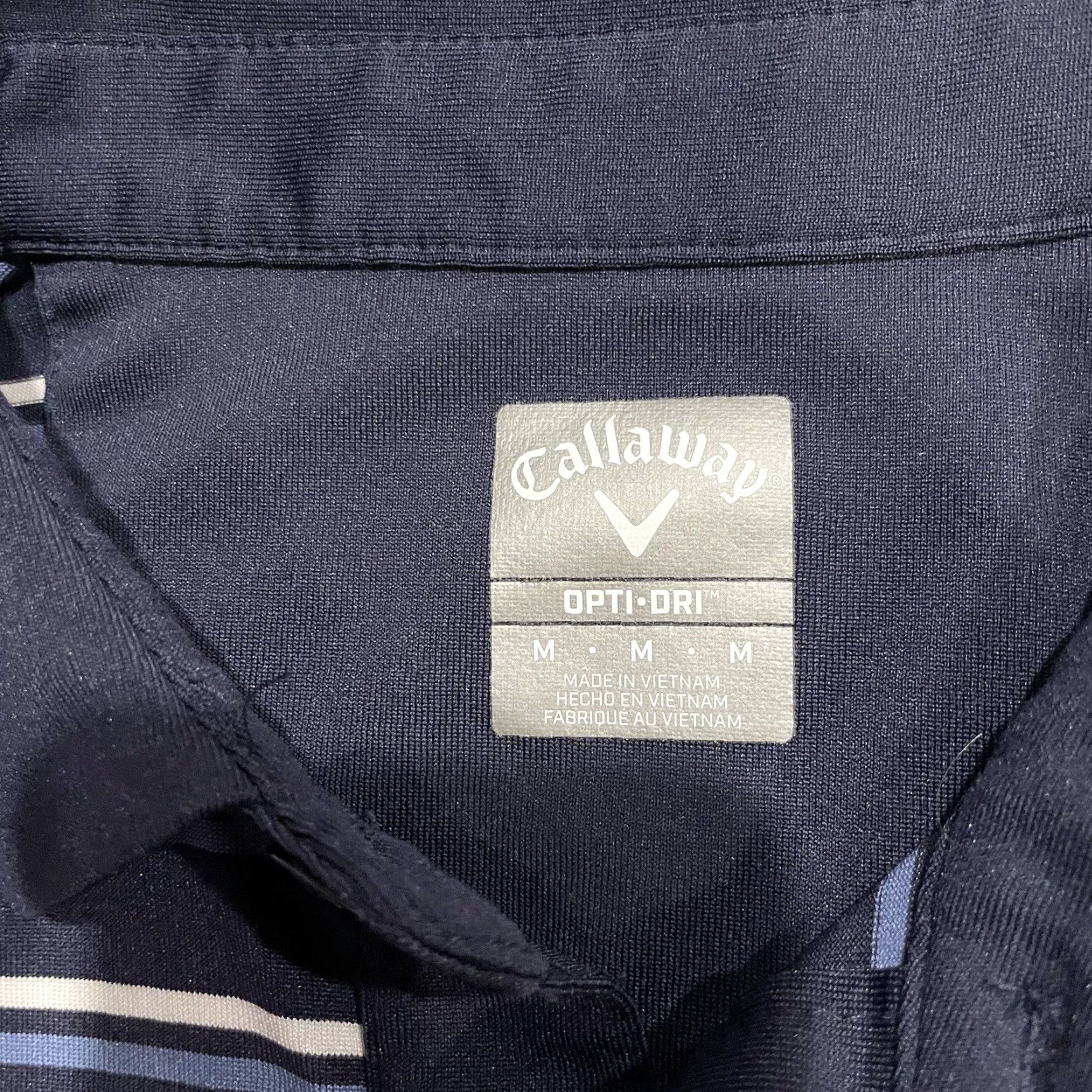 Callaway Callaway Polo Shirt Mens M Blue Striped Opti-Dri Stretch Short Sleeve Size US M / EU 48-50 / 2 - 4 Thumbnail