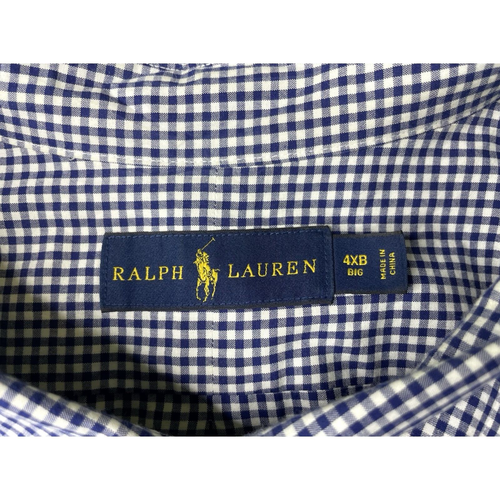 Polo Ralph Lauren Polo Ralph Lauren Shirt Mens 4XB Gingham Plaid Long Sleeve Button-Down Blue Size US XXL / EU 58 / 5 - 3 Thumbnail