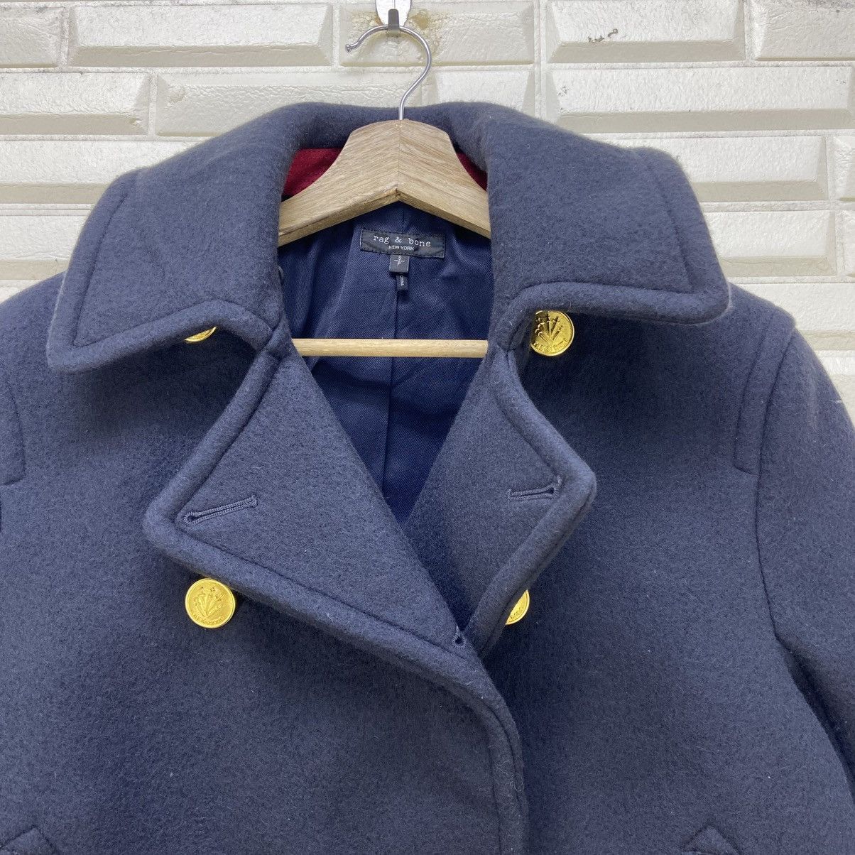 Rag & Bone Rag & Bone New York Double Breasted Virgin Wool Pea Jacket Size S / US 4 / IT 40 - 8 Thumbnail