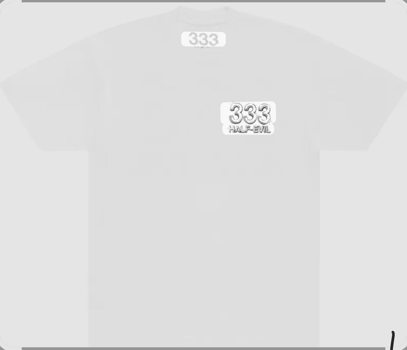 Half Evil Joshua Vides White 333 Logo Tee Size US XL / EU 56 / 4 - 3 Thumbnail