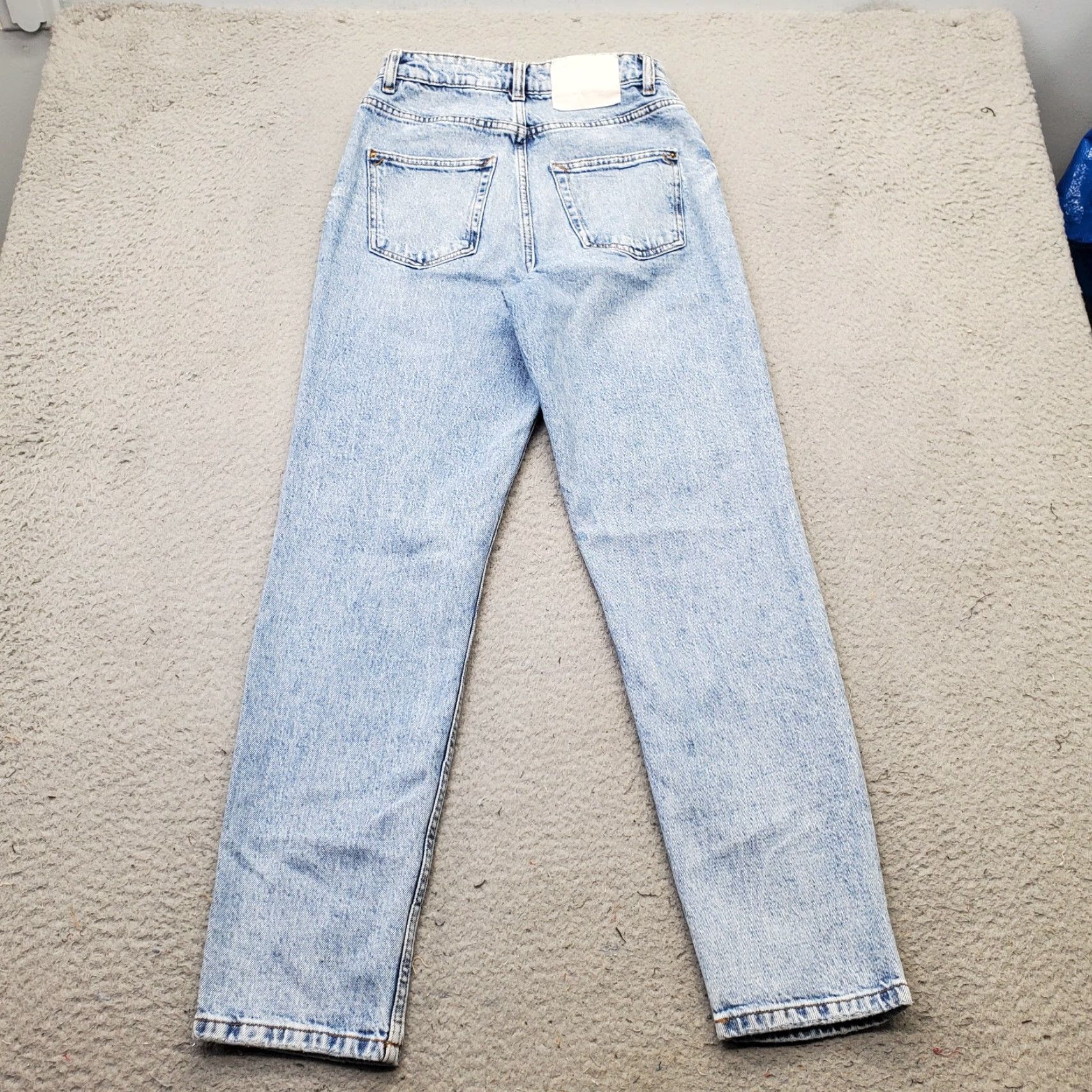 Zara Zara Jeans Women's 2 Blue Denim Stretch Boho Streetwear Medium Wash Straight Leg Jeans Womens Size 2 Blue Size 26" / US 2 / IT 38 - 2 Thumbnail