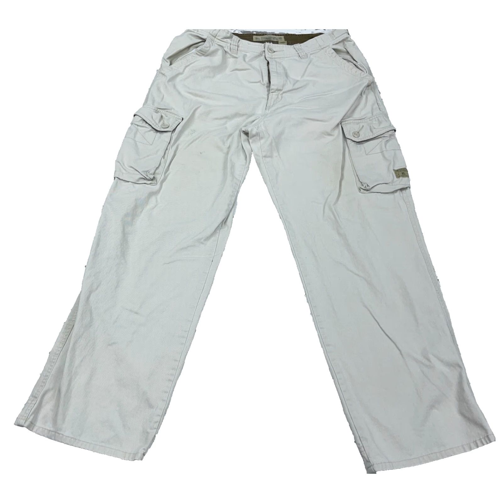 American Eagle Outfitters VINTAGE American Eagle Cargo Pants Men 34x32 White Baggy Cargo Pants Men 34x32 White Baggy AEO Jeans Pants Mens Cargo Trousers White Baggy 90s 2000s Size US 34 / EU 50 - 2 Thumbnail