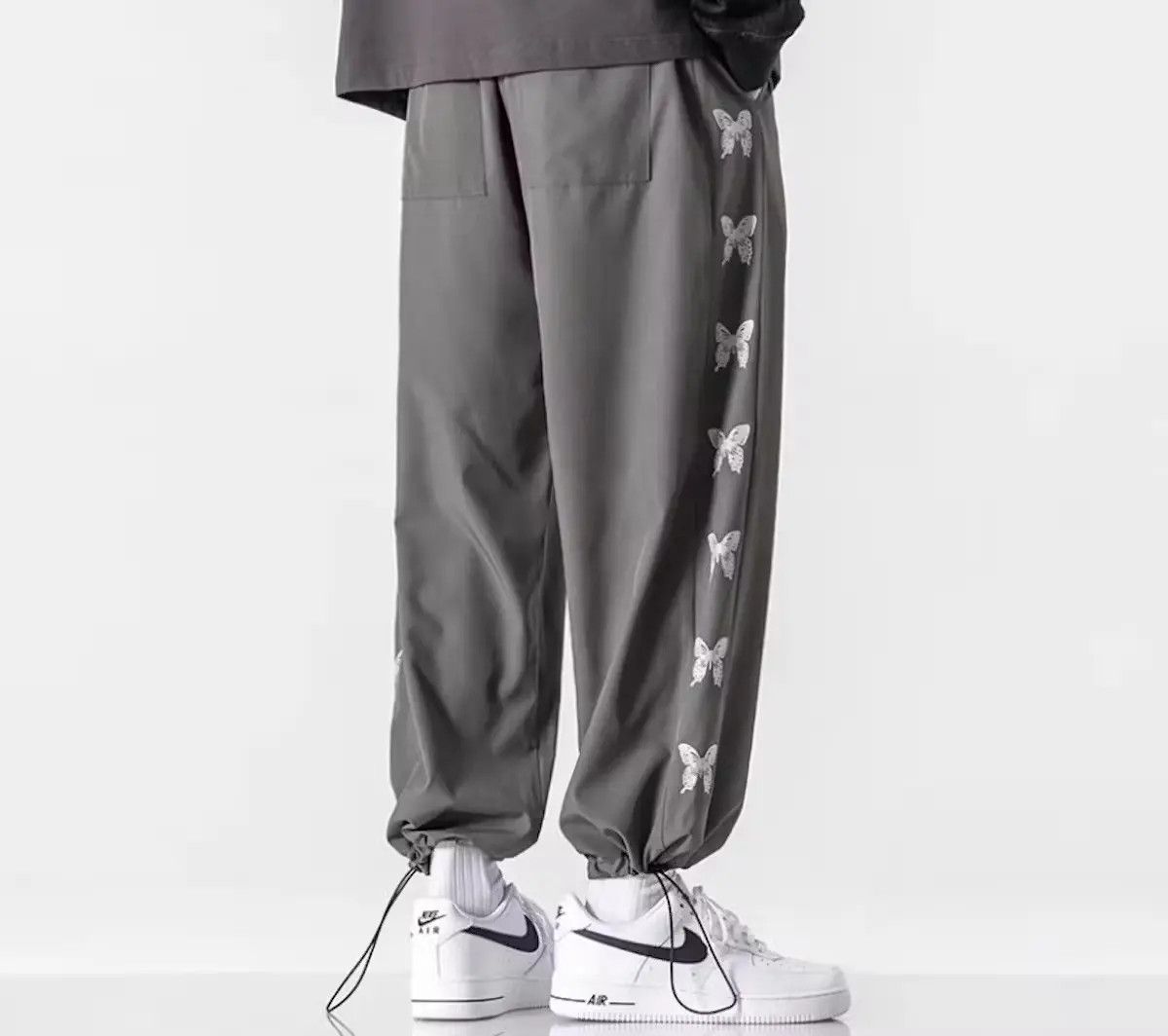 image of Vintage Butterfly Joggers in Grey, Men's (Size 32)