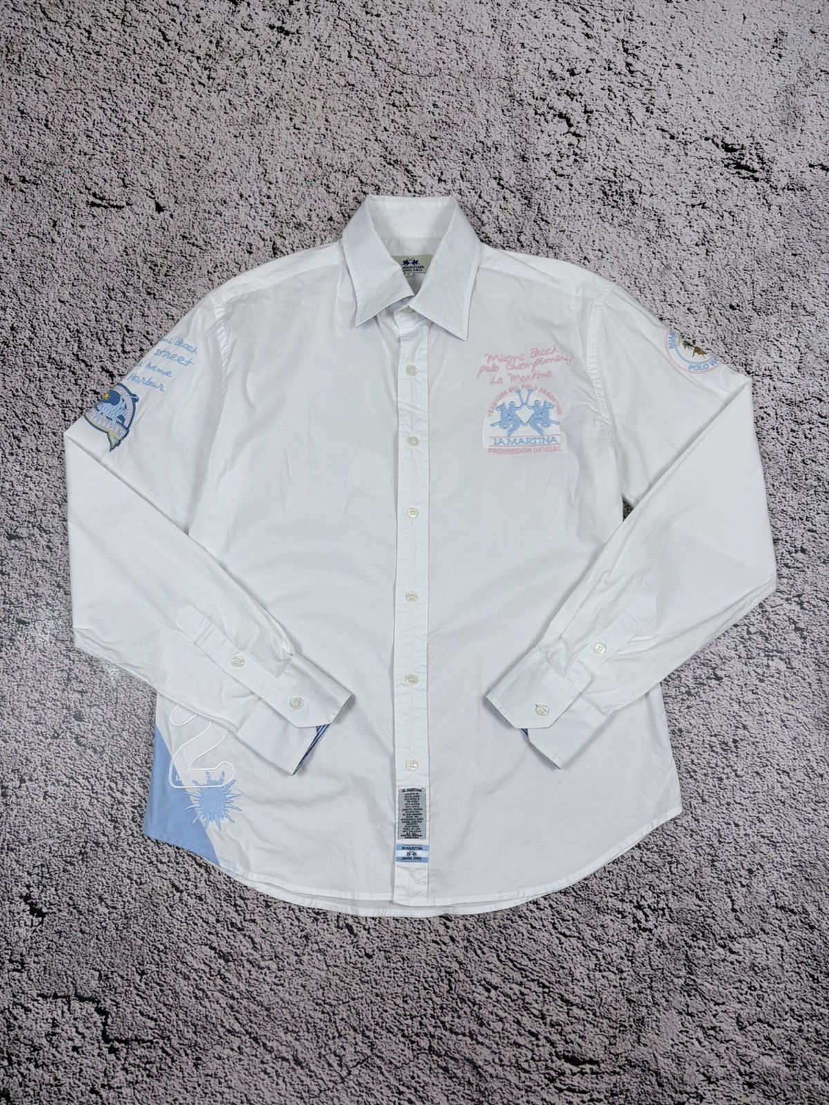 La Martina La Martina Bahamas Embroidered Polo Shirt White L Size US L / EU 52-54 / 3 - 1 Thumbnail