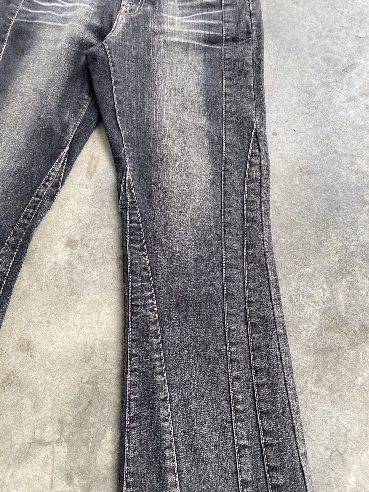 Hysteric Glamour × Japanese Brand Flare Jeans Japanese Blue Jam Grunge Denim Size US 27 - 7 Thumbnail