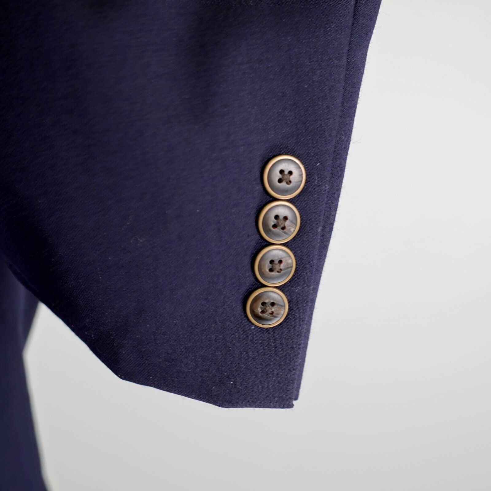 Joseph & Feiss Joseph & Feiss Gold Blue Wool 48L Or Slim 50L 2 Button Suit Size 48L - 4 Thumbnail