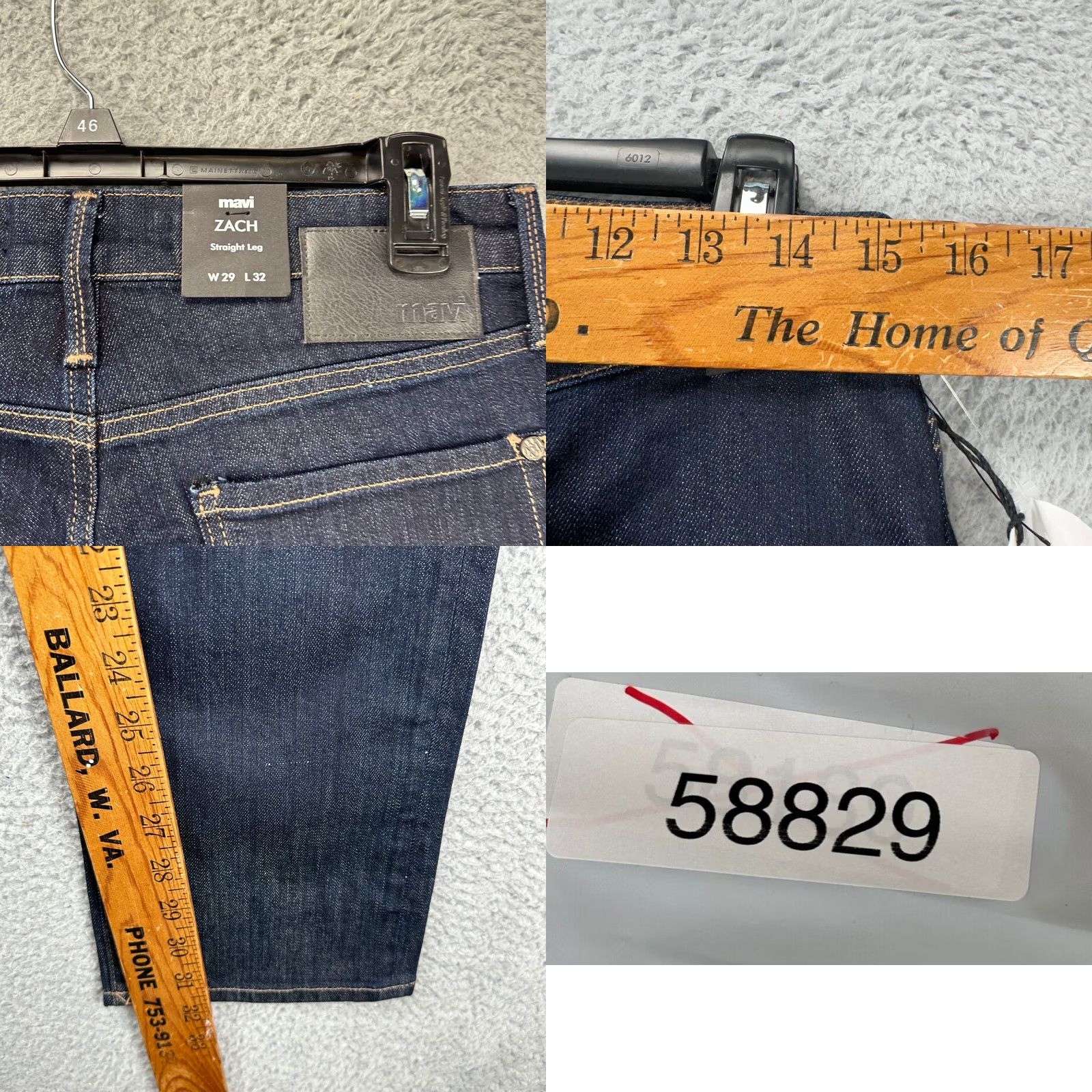 Mavi Mavi Zack Jeans Mens 29X32 Blue Distressed Straight Stretch 5 Pocket Denim NEW Size US 29 - 8 Thumbnail