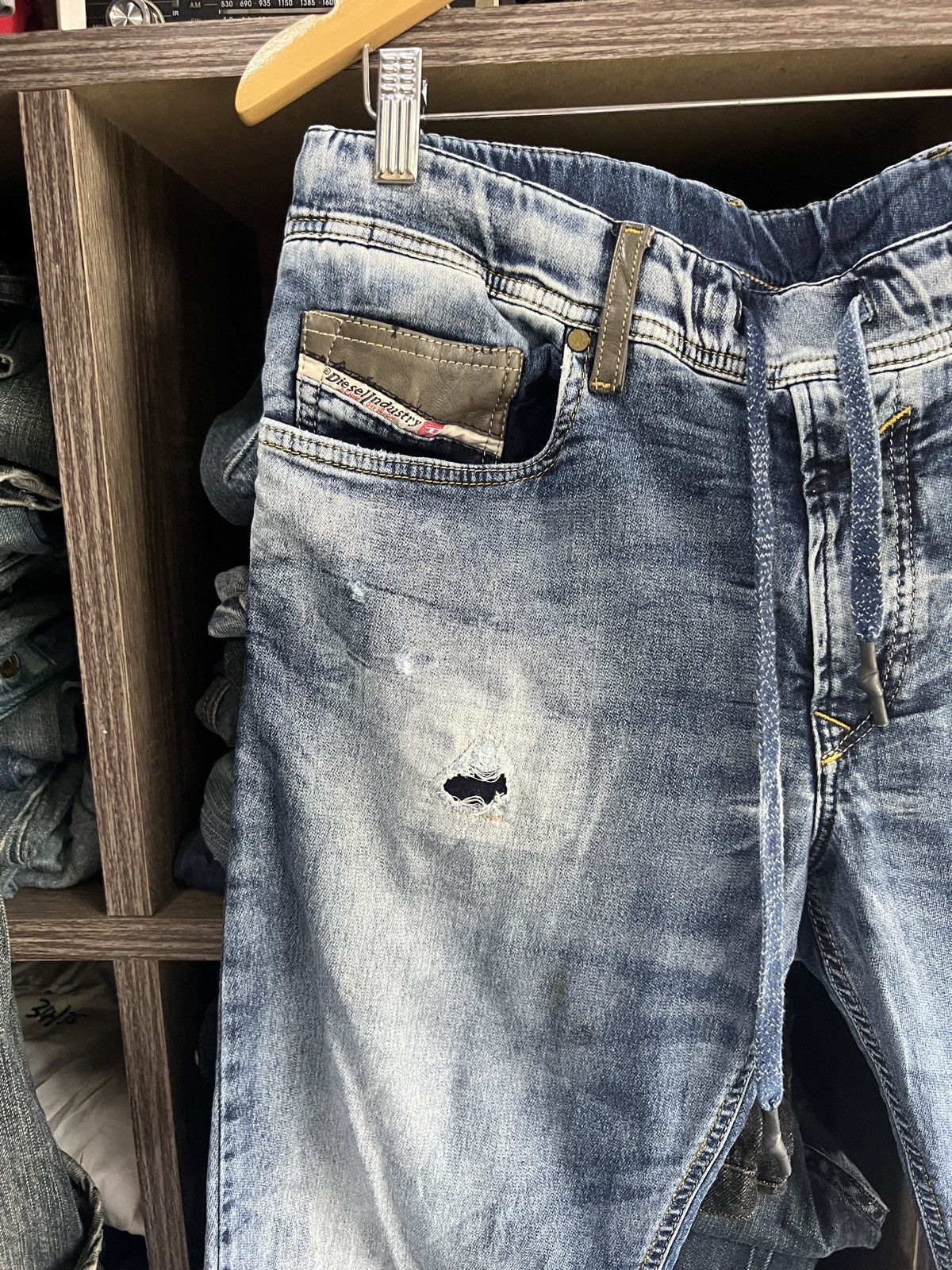Diesel 🔥Diesel Waykee Distressed Denim Sweatpant Jogger Size US 34 / EU 50 - 7 Thumbnail