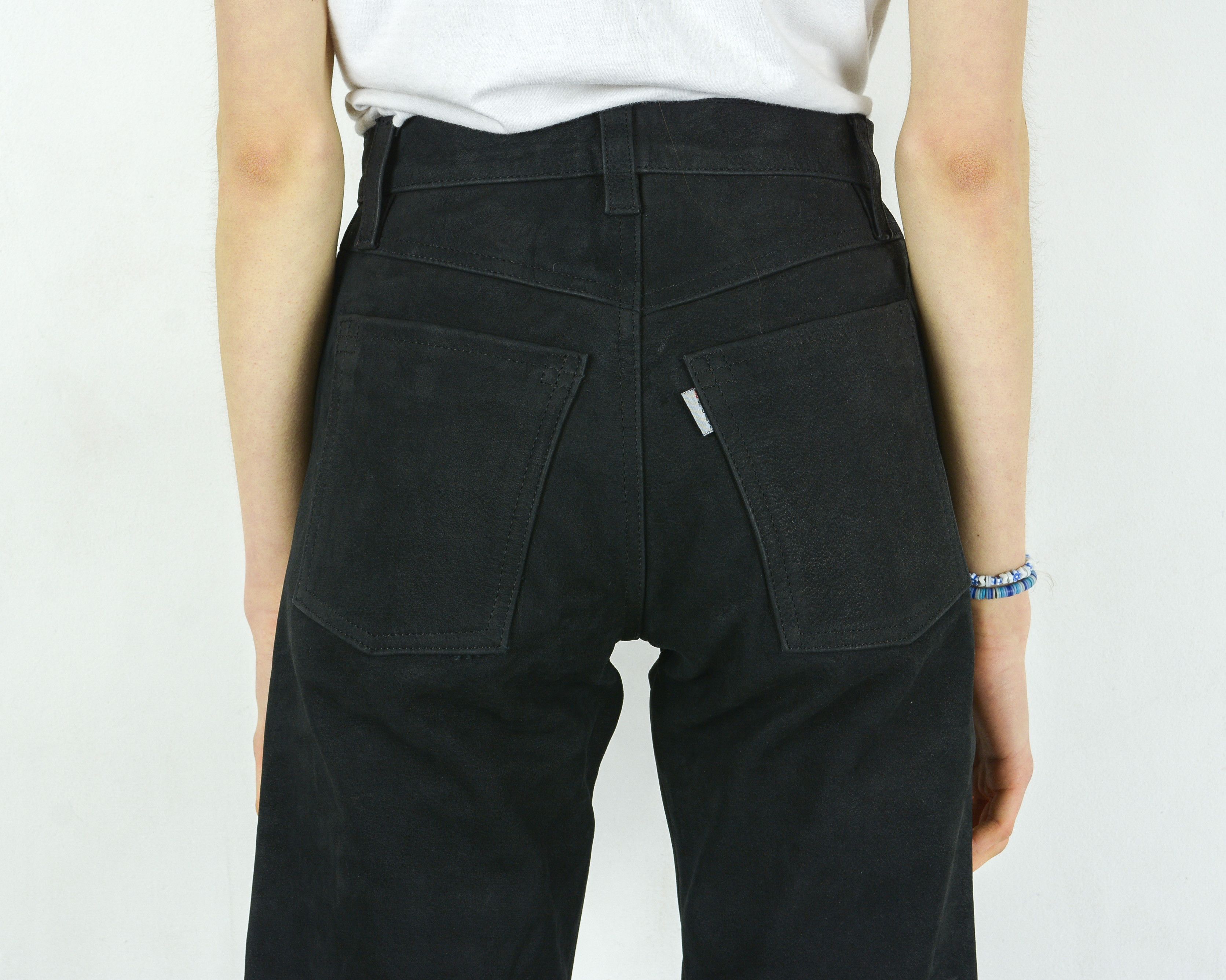 Genuine Leather × Other × Vintage ENJOY Genuine Leather Pants Straight Trousers High Waist Size 27" / US 4 / IT 40 - 5 Thumbnail