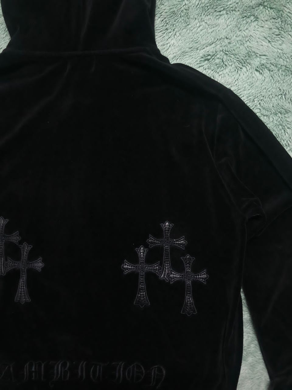 Affliction Y2K BE AMBITION CROSS HOODIE ZIPPER VELVET Size US L / EU 52-54 / 3 - 14 Thumbnail