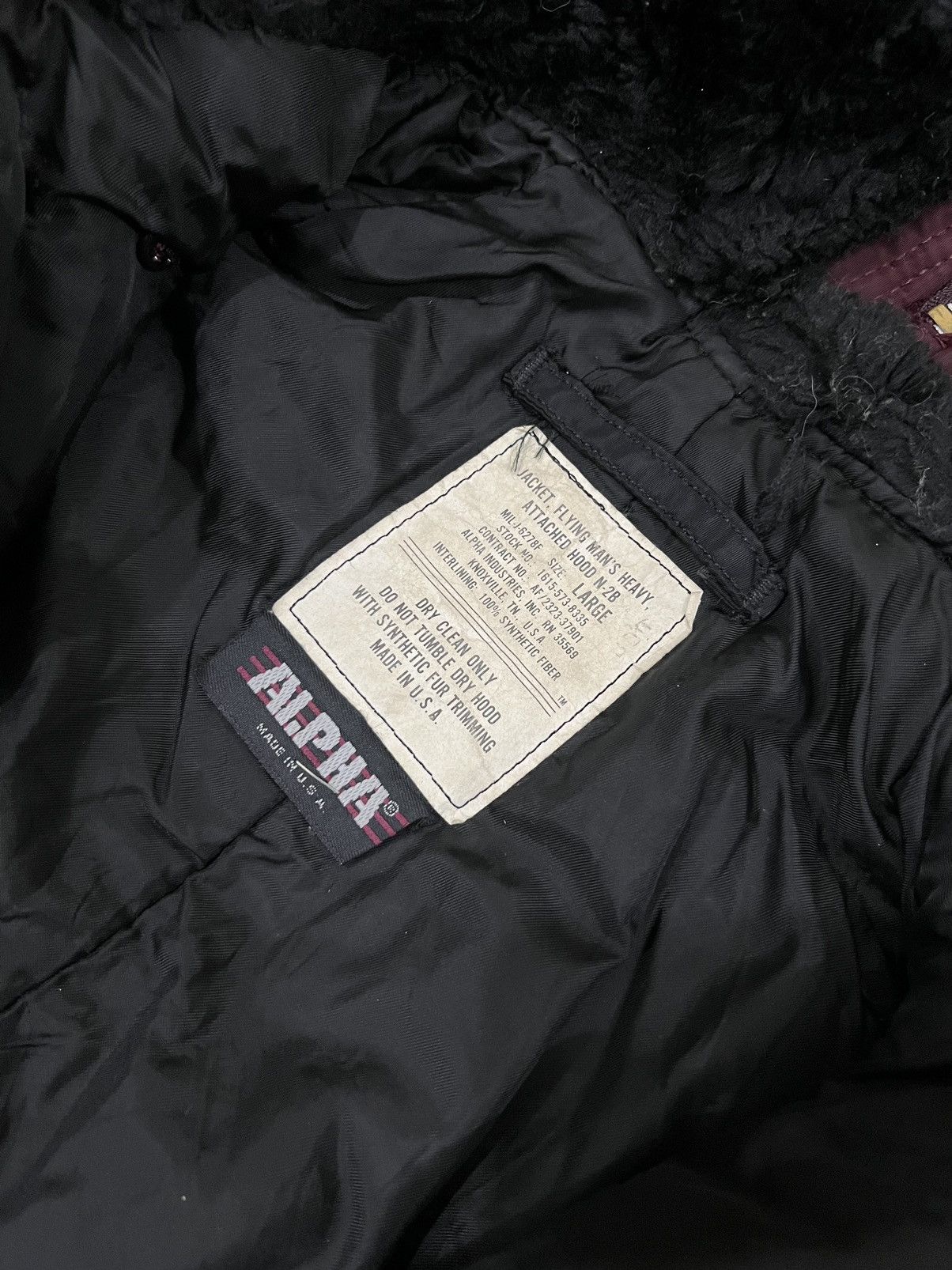 Alpha Industries × Vintage Vintage AlphaIndustries N-2B Fur AvantGarde BomberJacket Size US L / EU 52-54 / 3 - 7 Thumbnail