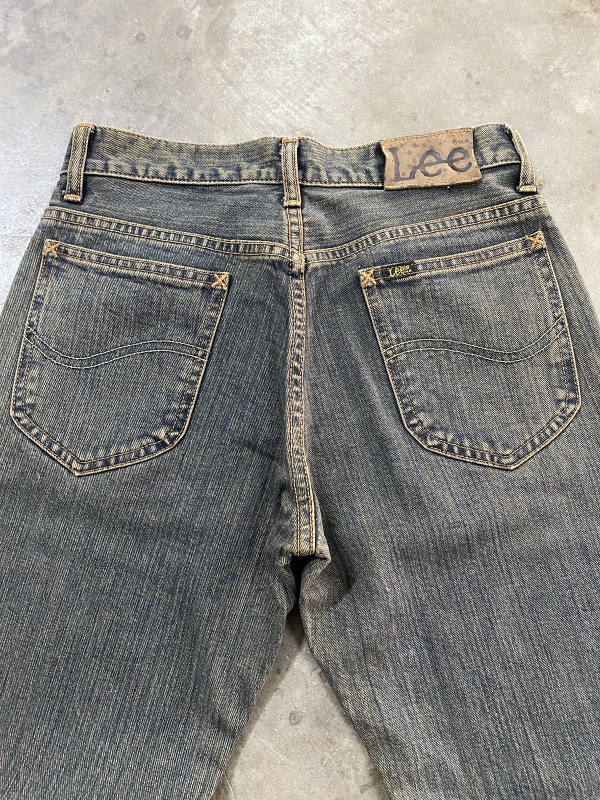 Tornado Mart Flare Jeans Vintage Lee Mud Rusty Denim @303 Size US 27 - 13 Thumbnail