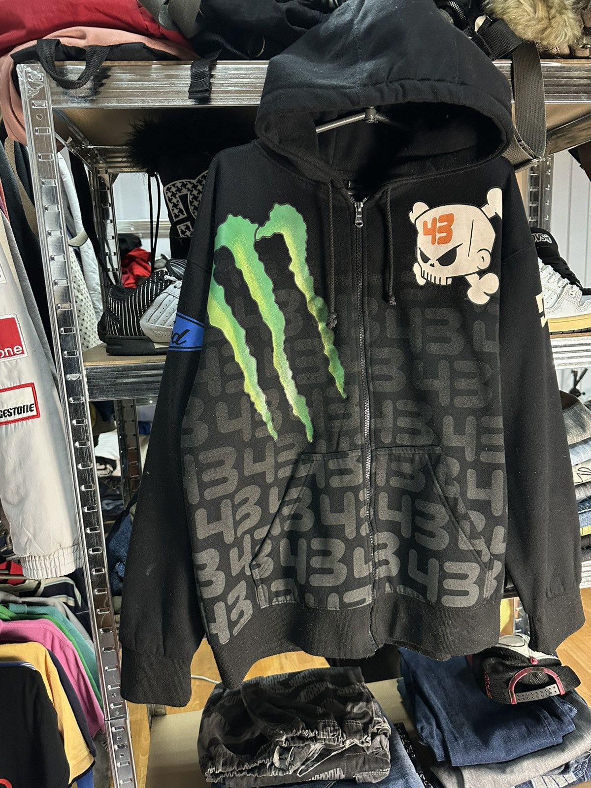 DC Zip hoodie Dc & monster Black Size US L / EU 52-54 / 3 - 2 Thumbnail