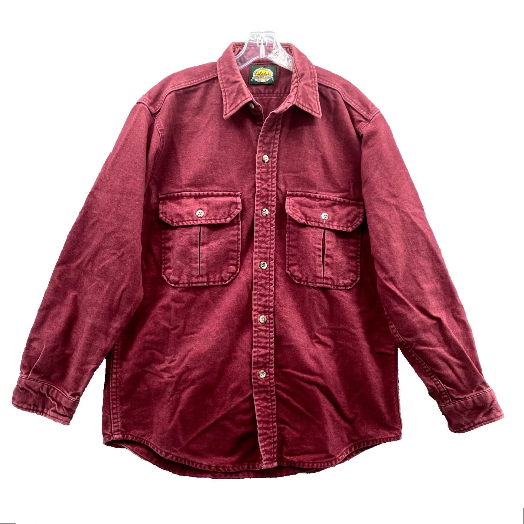 Vintage Cabela's Shirt Adult M Red Chamois Red Flannel Button Down Outdoor Hiking Men's Shirt Size US M / EU 48-50 / 2 - 2 Thumbnail