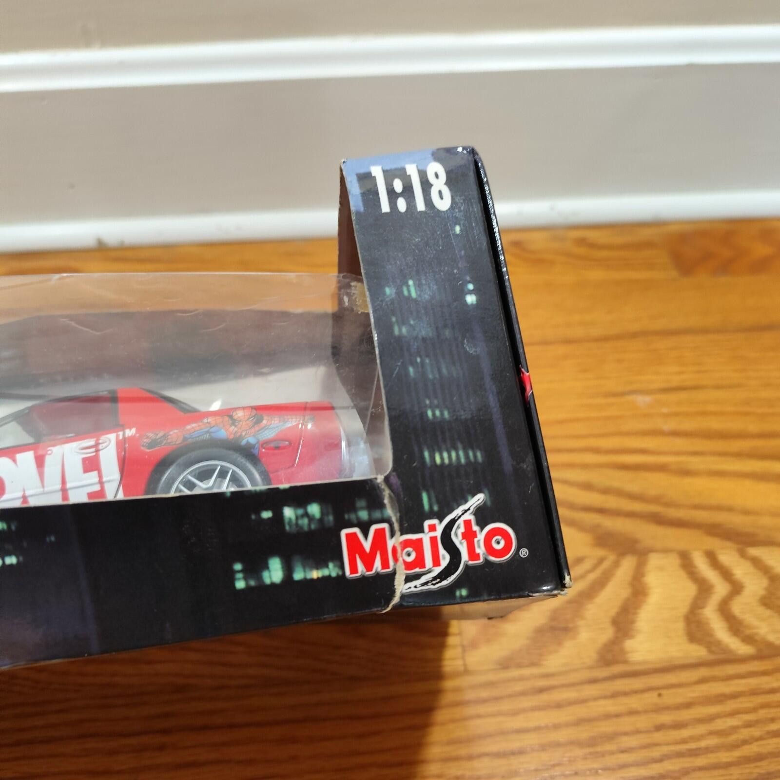 Other Marvel Spiderman Maisto 2003 1:18 Scale Corvette Z06 Diecast Size ONE SIZE - 7 Thumbnail