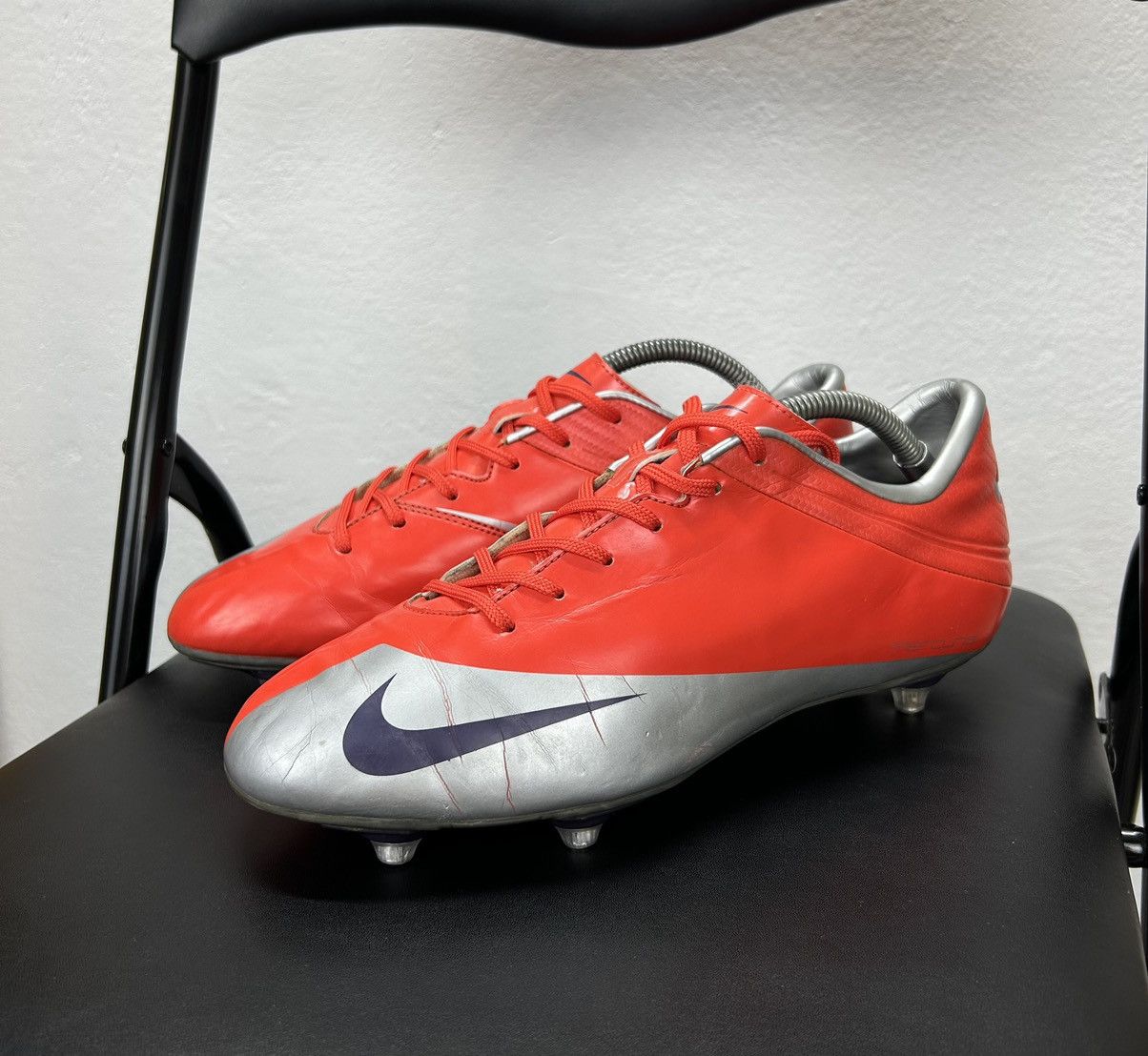 2008 Nike Mercurial Veloci V SG vintage soccer boots Sz 41,5