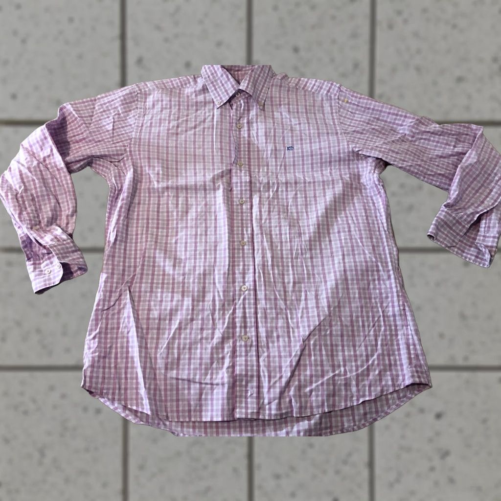 Southern Tide Southern Tide Shirt Mens M Purple Plaid Dress Button Size 40R - 1 Thumbnail