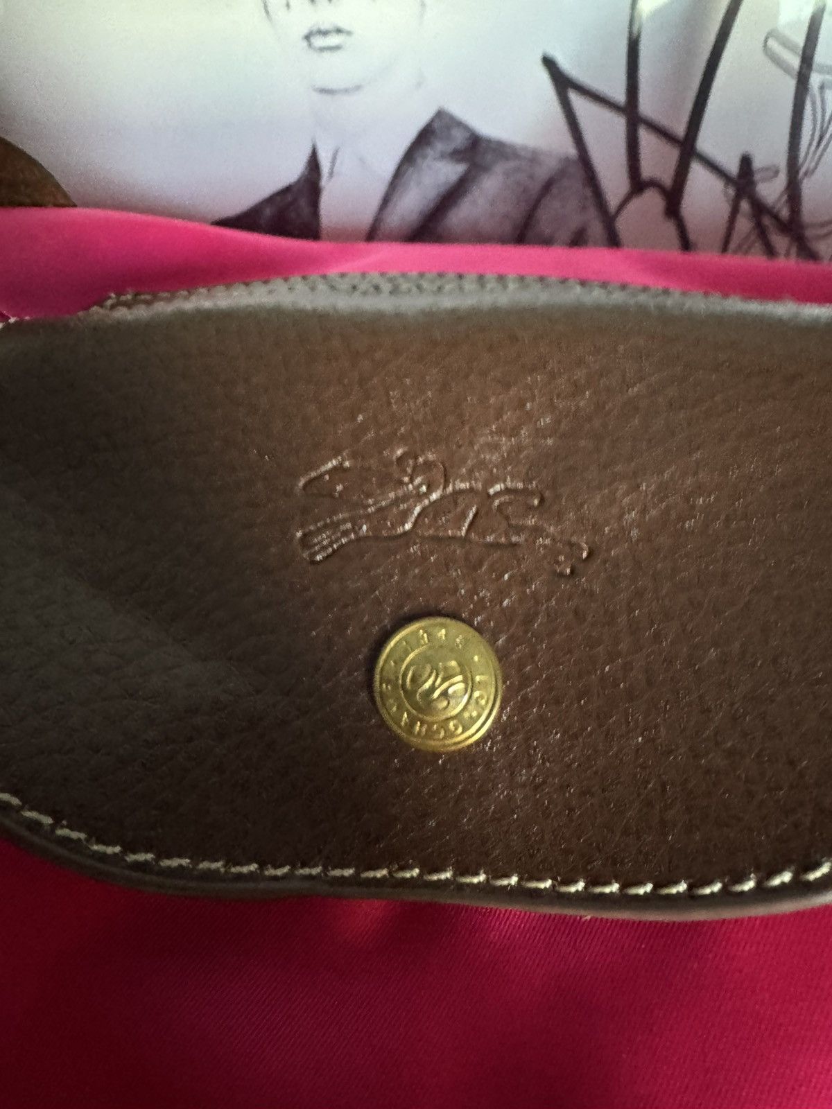 Longchamp Longchamp Le Pilage Pink Bag Archive Luxury Designer Size ONE SIZE - 6 Thumbnail