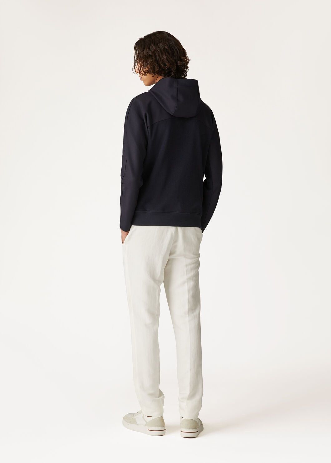 Loro Piana o1w1db10125 FAL5979 Holburn Bomber Jacket in Navy Blue Size US L / EU 52-54 / 3 - 5 Thumbnail