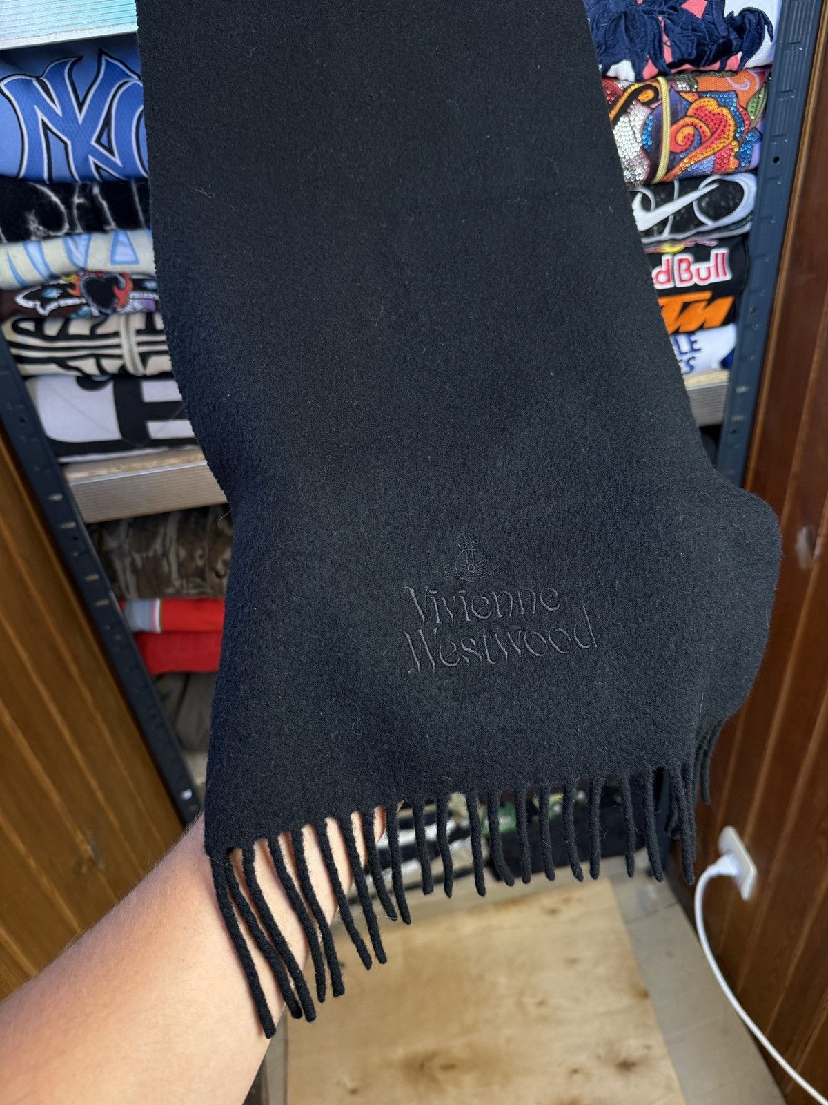Vivienne Westwood Vivienne Westwood Wool Scarf Black Size ONE SIZE - 4 Thumbnail