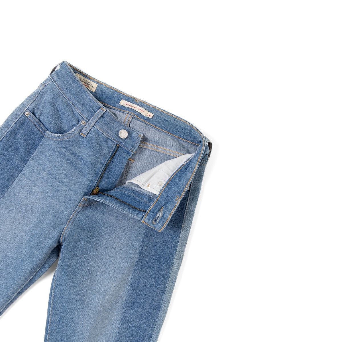 Levi's Levis 721 High Rise Skinny Womens Jeans Blue Premium Stretch Size 27" / US 4 / IT 40 - 3 Thumbnail
