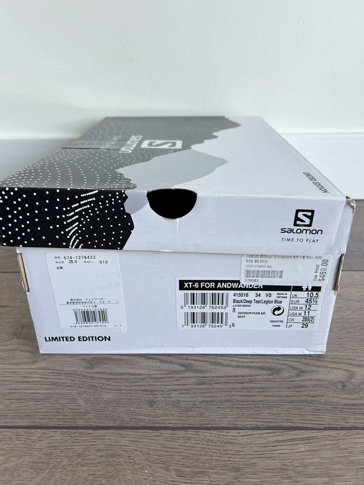 And Wander × Salomon And Wander x Salomon XT-6 Black Deep Teal 11 Size US 11 / EU 44 - 11 Thumbnail