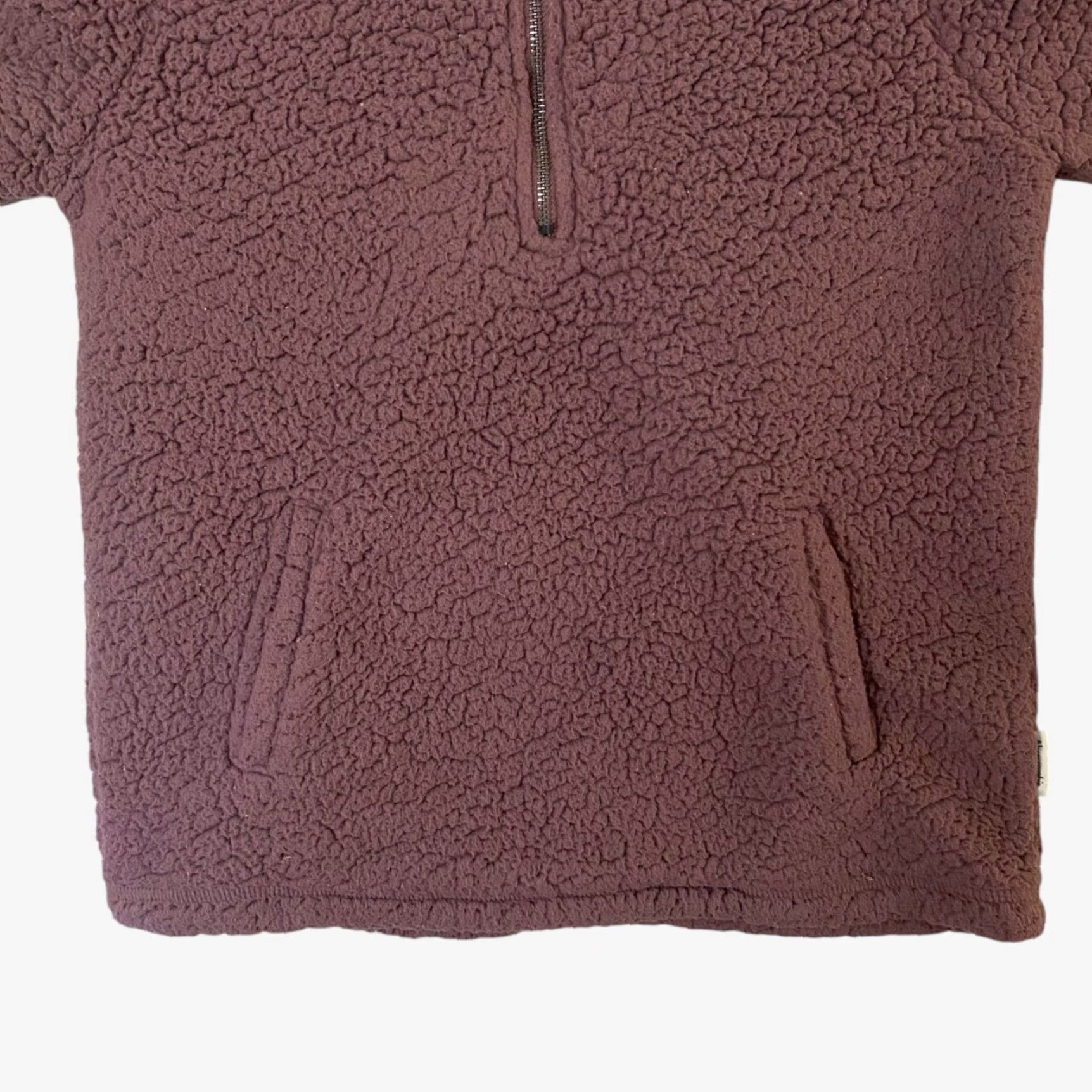 Abercrombie & Fitch Abercrombie & Fitch Sherpa Half-Zip Teddy Sweater Mauve Pink Women's Size Small Size S / US 4 / IT 40 - 6 Thumbnail