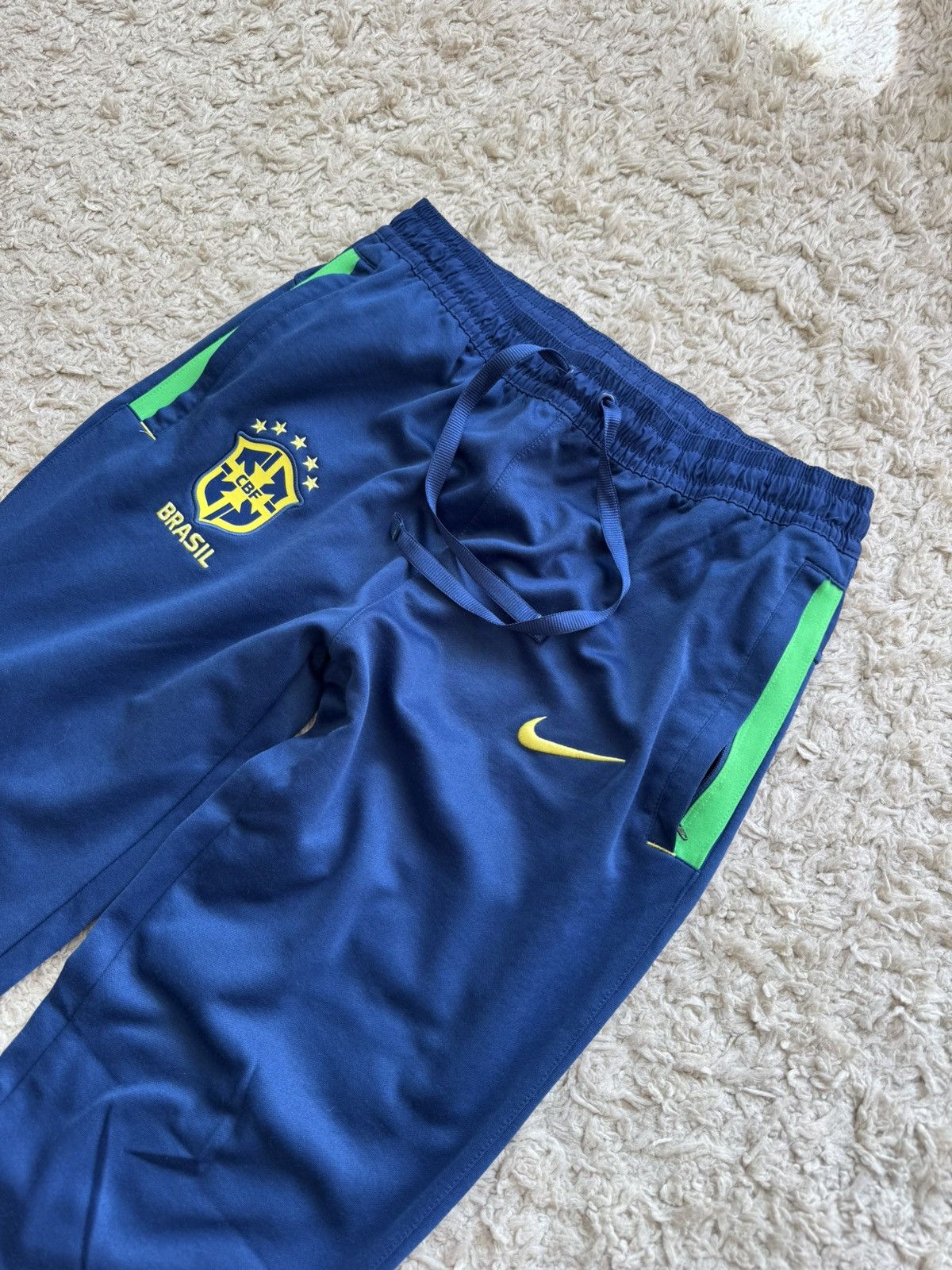 Nike Nike Brazil 2022-2023 Soccer Pants Football Joggers Size US 32 / EU 48 - 4 Thumbnail