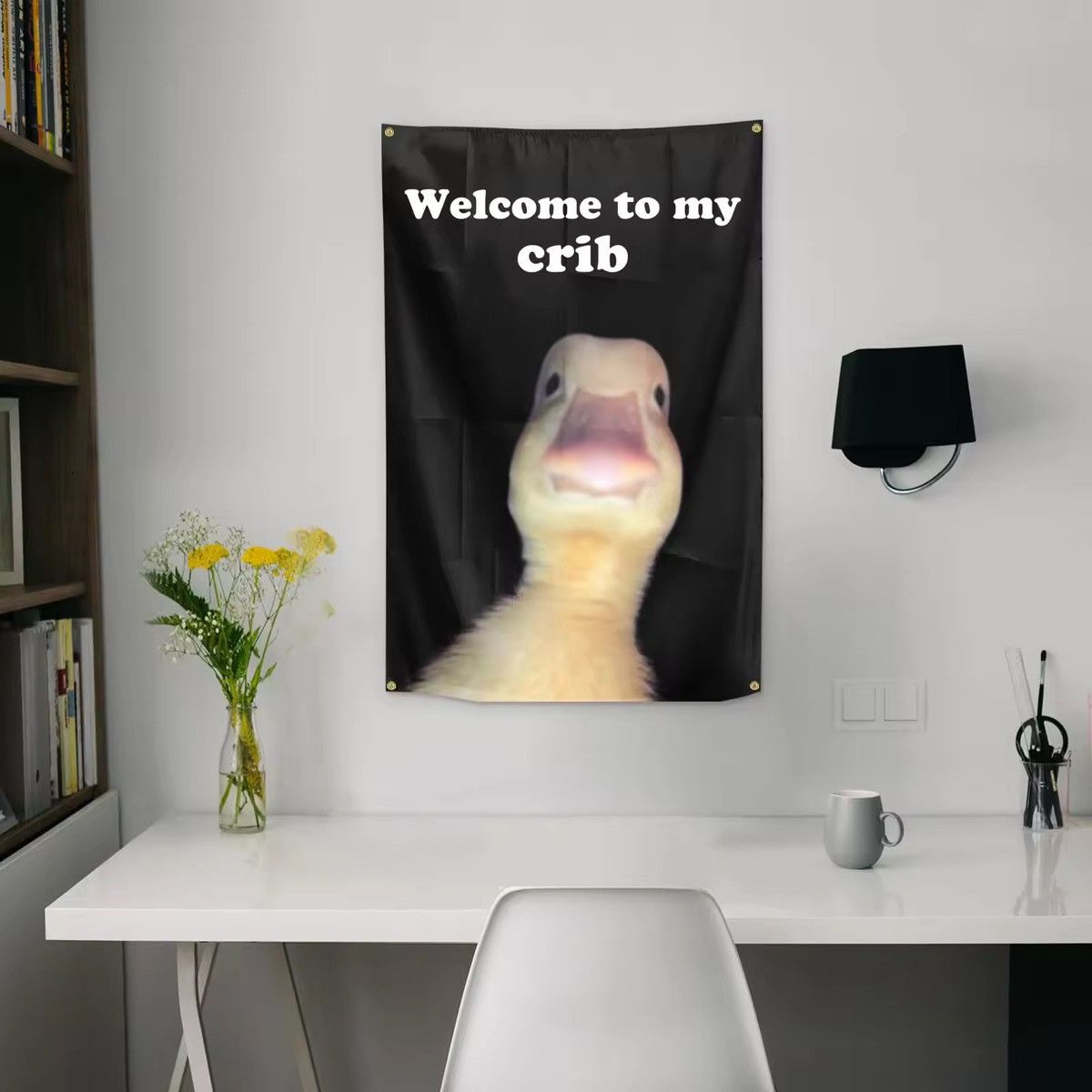 Other "Welcome to My Crib" Flag With Brass Grommet Decor Size ONE SIZE - 2 Thumbnail