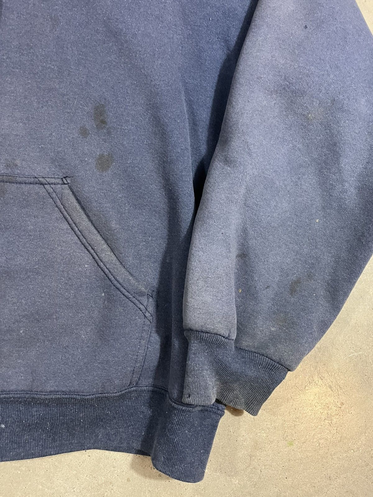 Vintage Vintage 90s Thermal Lined Zip Hoodie Sweatshirt Faded Blue Size US XL / EU 56 / 4 - 4 Thumbnail