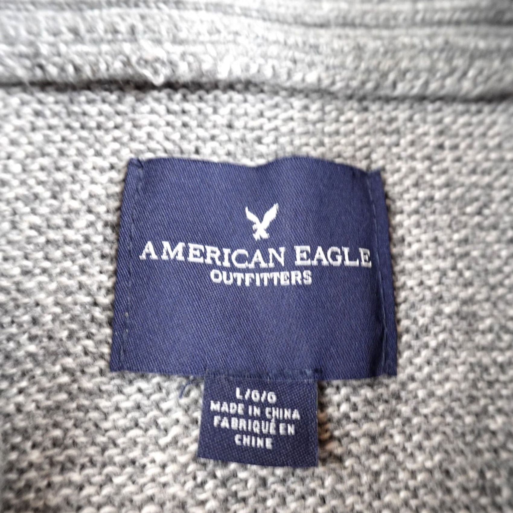 American Eagle Outfitters American Eagle Outfitters Sweater Mens L Gray Fair Isle Nordic Shawl Henley Sweatshirt Size US L / EU 52-54 / 3 - 4 Thumbnail