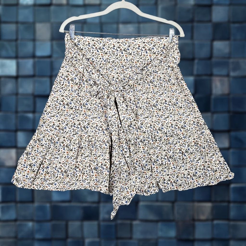 Madewell Madewell Women's Skirt Tie Waist Tiered Floral Print Short A-Line Multicolor Size M Size 32" / US 10 / IT 46 - 1 Thumbnail
