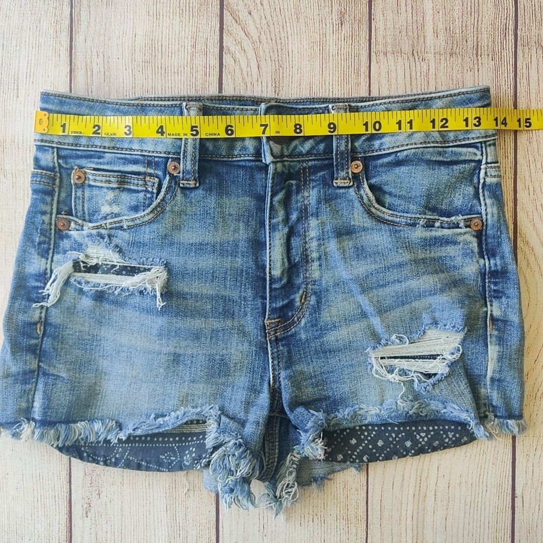 American Eagle Outfitters Ne(xt) Level Stretch Hi-Rise Shortie shorts sz 2 Size 26" / US 2 / IT 38 - 6 Thumbnail