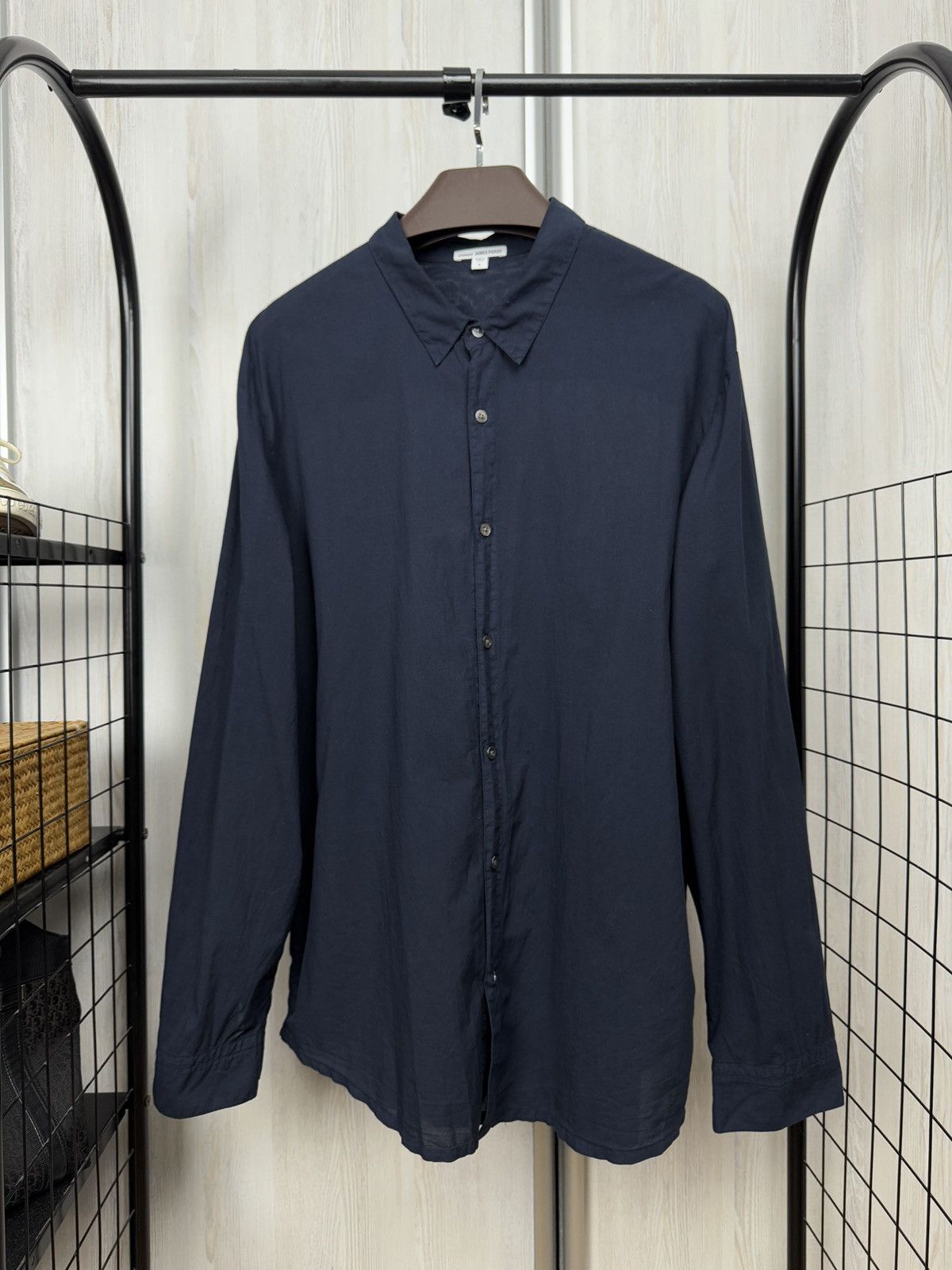 James Perse Standard James Perse solid navy blue vintage rare ls shirt Size US XXL / EU 58 / 5 - 1 Thumbnail