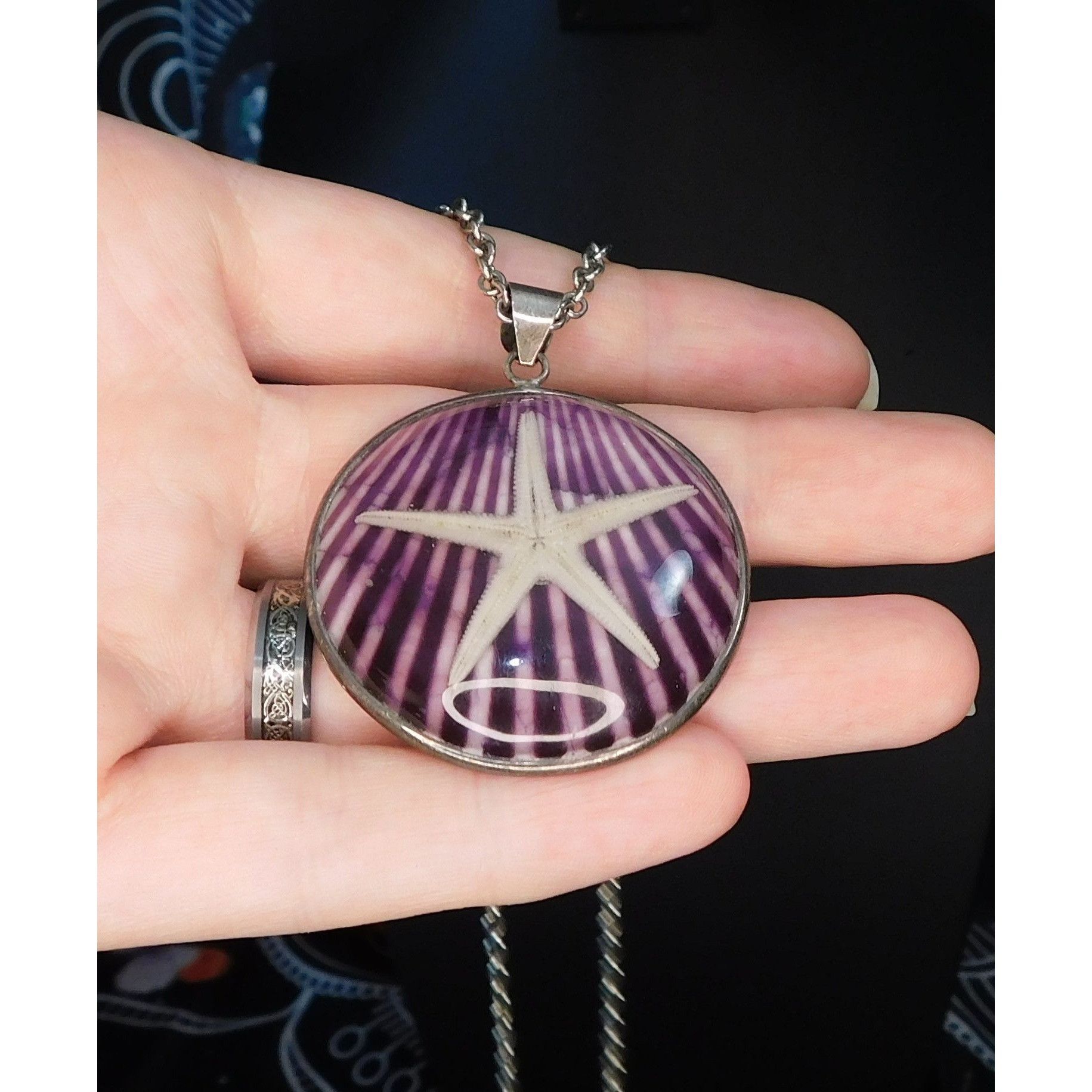 Other Mermaidcore Purple Encased Starfish Necklace Size ONE SIZE - 2 Thumbnail
