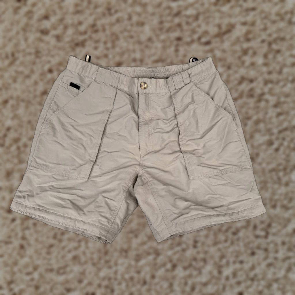 The North Face The North Face Men Shorts Regular Beige 7 in Inseam Nylon Polyester Casual Travel Cargo Pocket Zip Logo Belted Read Size US 33 - 1 Thumbnail