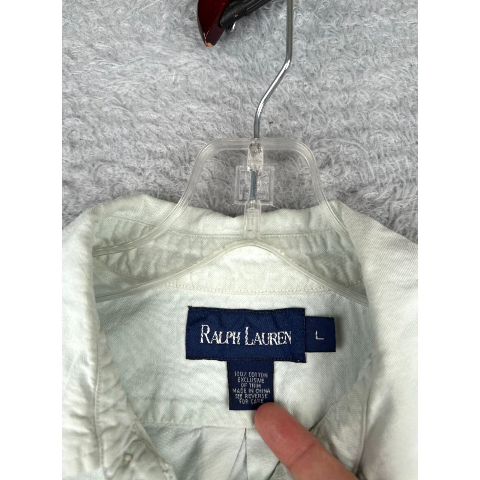Polo Ralph Lauren VINTAGE Polo Ralph Lauren Shirt Men L Blue Button-Up 100% Cotton Regular Fit Adult Large Blue 1990s Camping Outdoor Mens Size US L / EU 52-54 / 3 - 7 Thumbnail