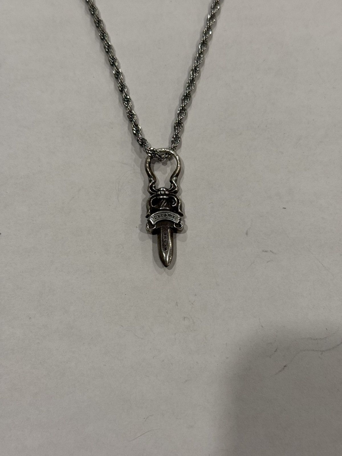 Chrome Hearts Chrome Hearts Dagger Pendant Silver Rope Chain Necklace 925 Size ONE SIZE - 1 Thumbnail