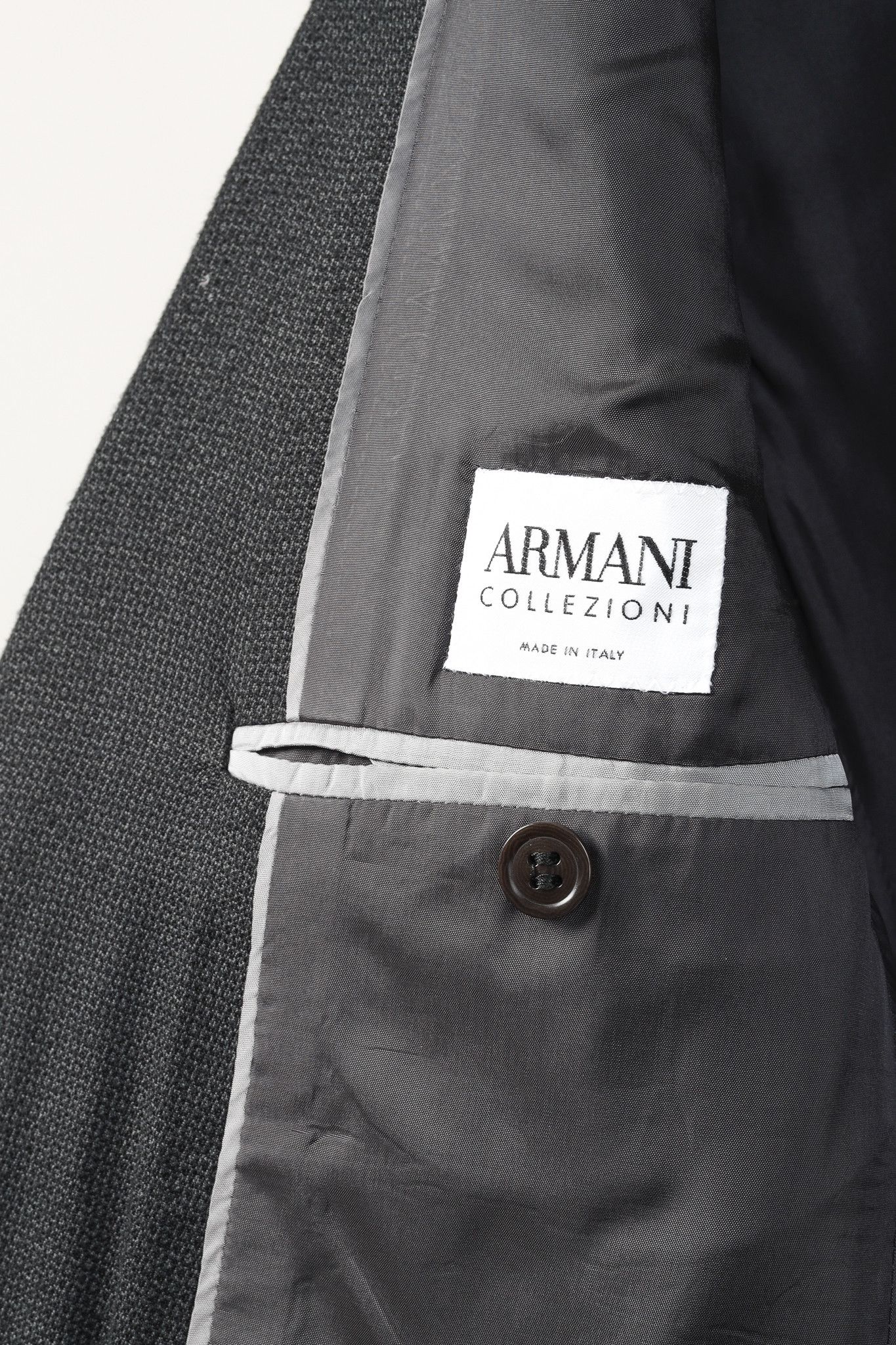 Armani Collezioni Armani Collezioni Grey Micro-Dot Tailored Blazer Size 36R - 8 Thumbnail