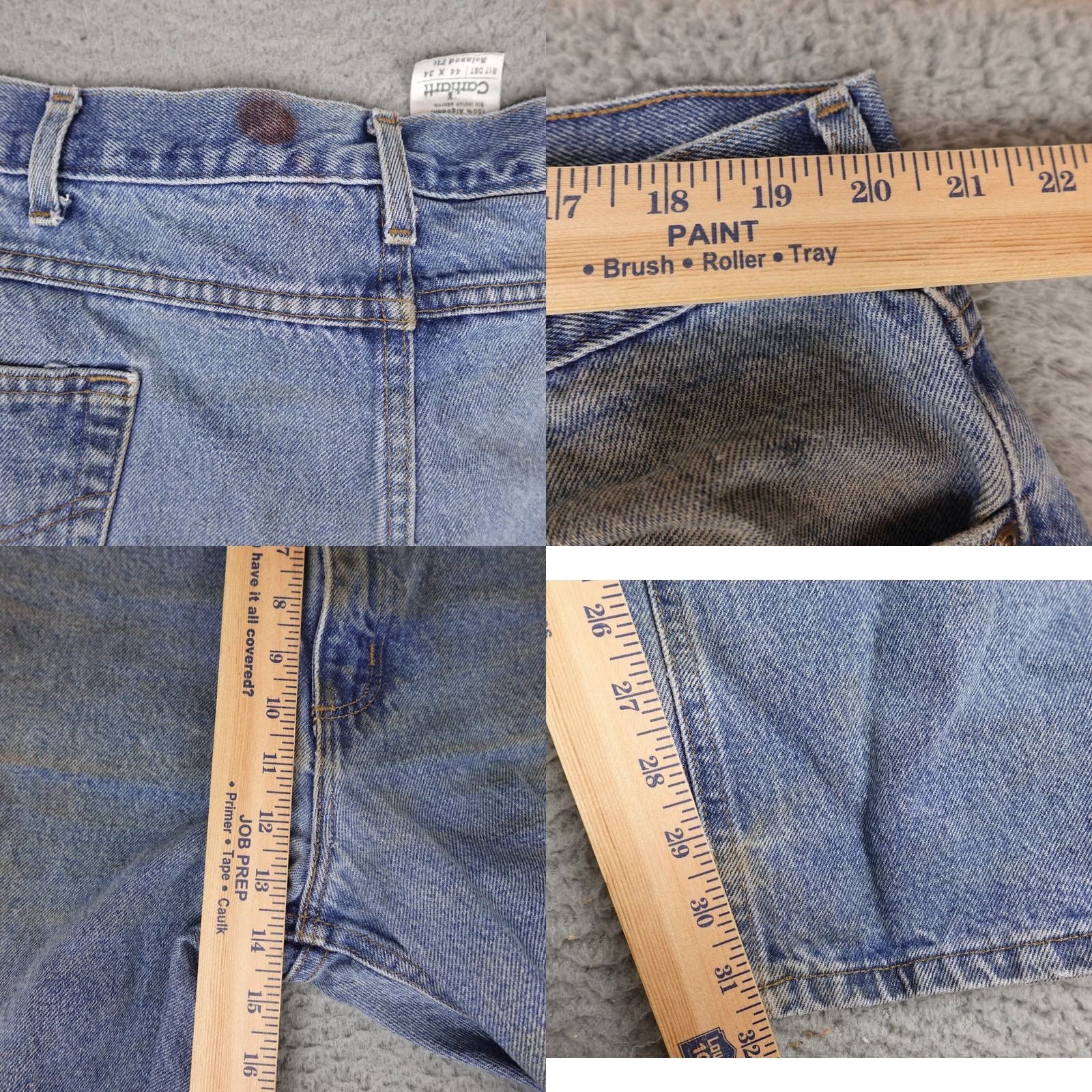 Carhartt Carhartt Jeans Mens 44x32 Blue Denim Patch 40x32 Actual DST Work Size US 44 / EU 60 - 10 Thumbnail